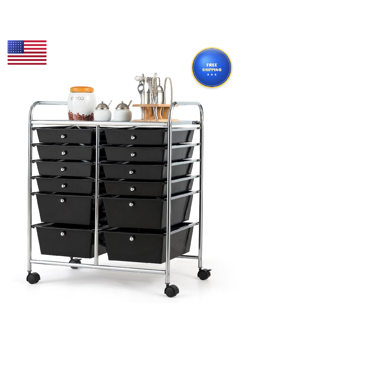Officejoy Storage Cart 12 Drawer Rolling Organizer Cart Large Capacity Portable Officejoy Storage Cart 12 Drawer Rolling Organizer Cart Large Capacity Portable