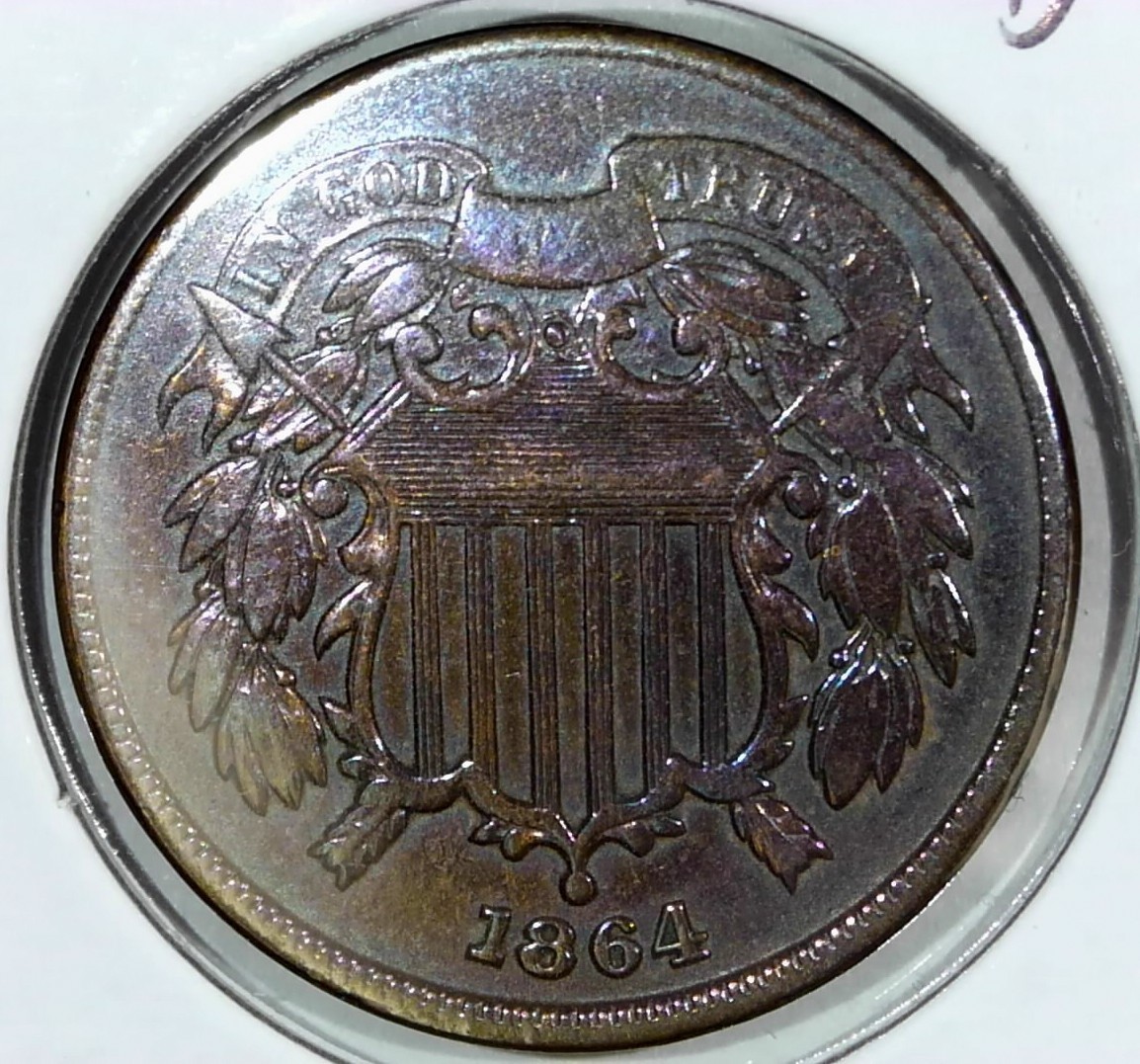 1864 TWO CENT PIECE #J225 1864 TWO CENT PIECE #J225