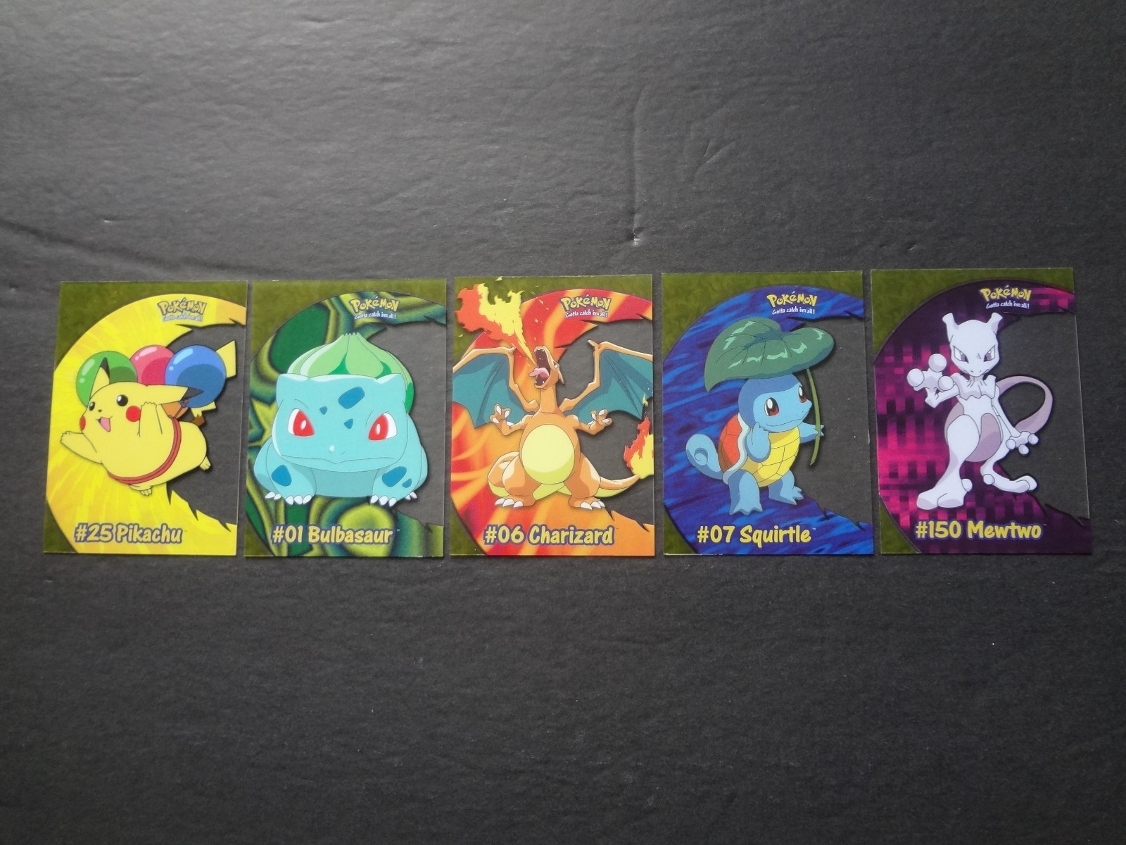 1999 Topps Pokemon TV Animation Clear Series 2 Complete Set PC1-5 Charizard