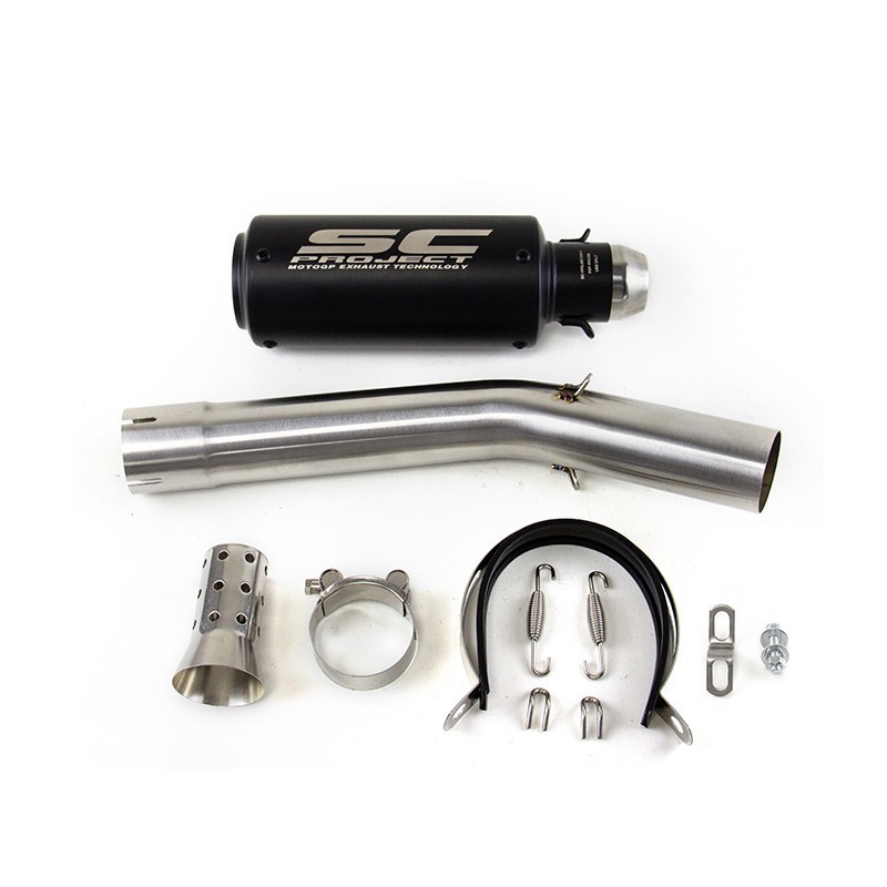 Slip On System For Yamaha YZF R6 1998-2005 Exhaust Mid Pipe Black Muffler Tips