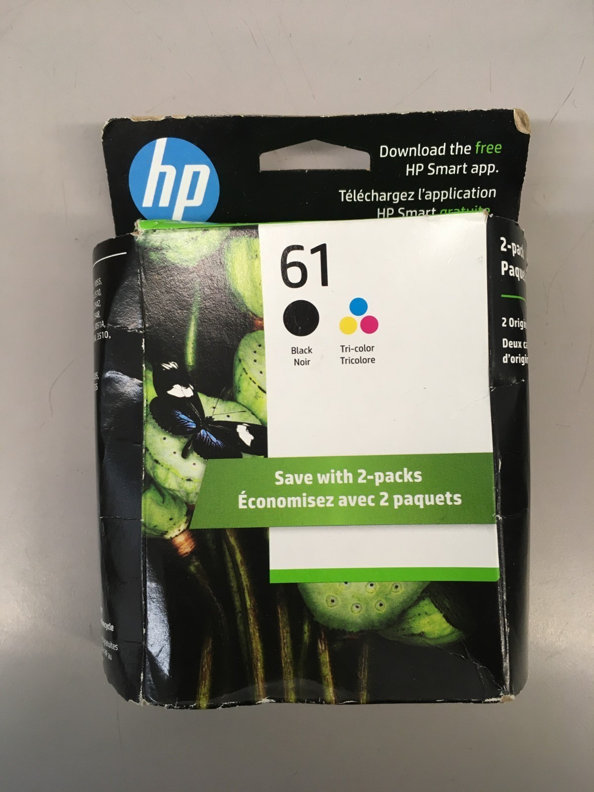 2PK Genuine HP 61 Black & 61 Color DeskJet 1050 2510 2549 3050 3055 3510 3512 2PK Genuine HP 61 Black & 61 Color DeskJet 1050 2510 2549 3050 3055 3510 3512