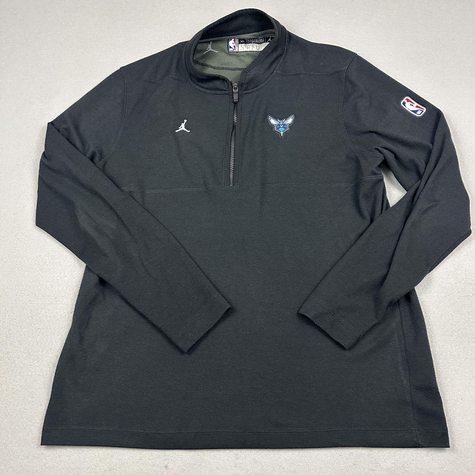 Charlotte Hornets Sweater Men Extra Large Black NBA Basketball Nike Pullover XL
