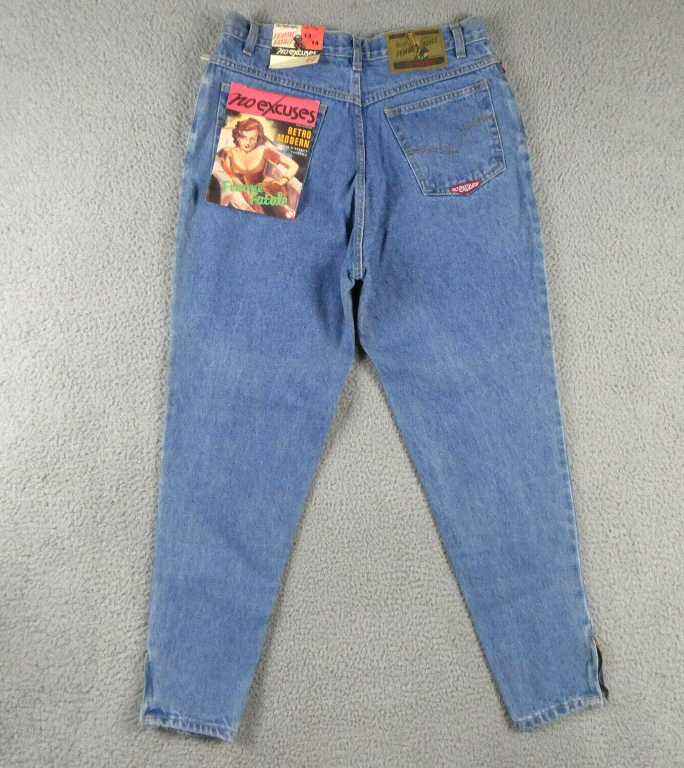 Vintage No Excuses Jeans Womens 28x28 High Rise Tapered Butterfly NWT 90s 80s