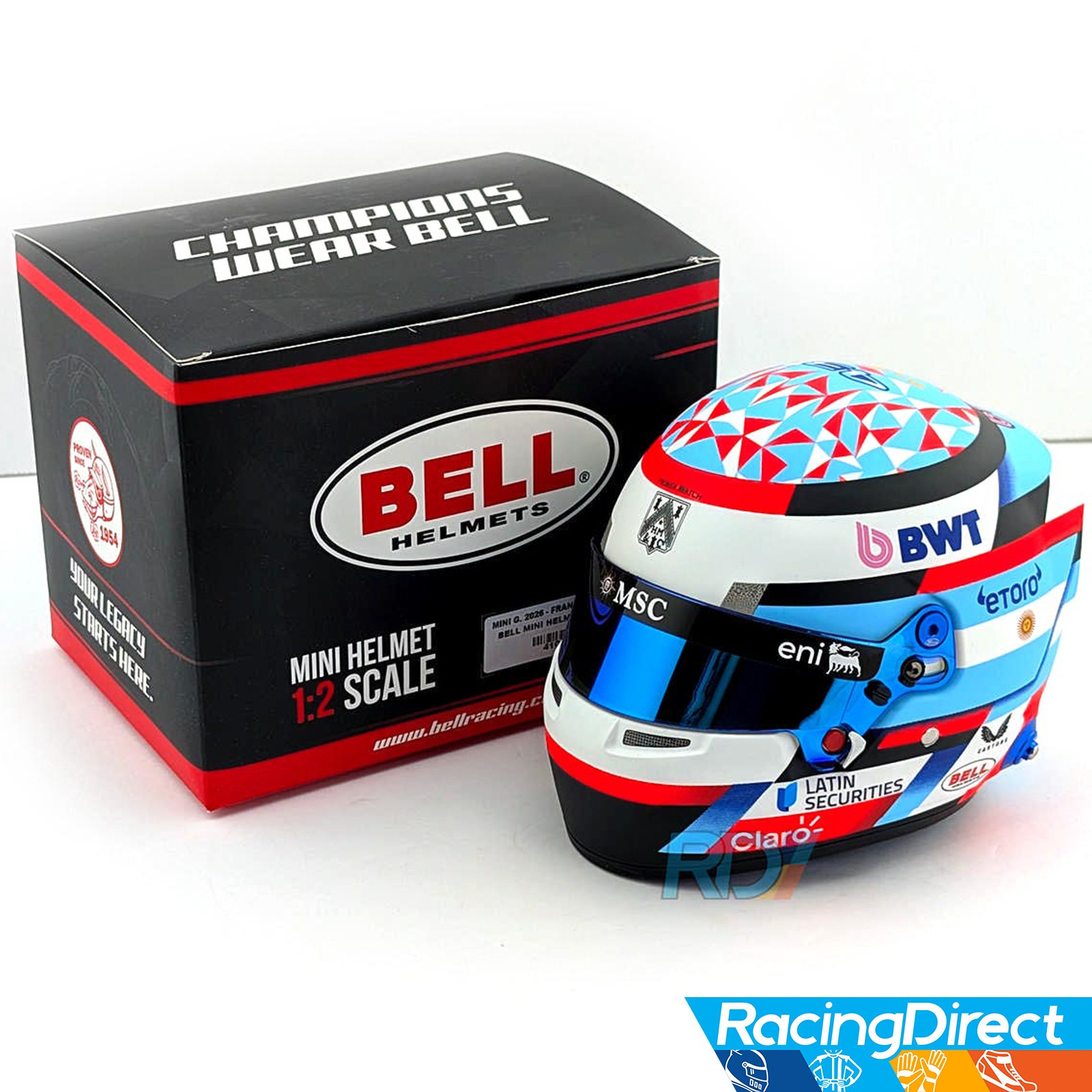 2026 Franco Colapinto Mini Helmet - 1:2 Scale Bell F1 Helmet - Model 4100567 2026 Franco Colapinto Mini Helmet - 1:2 Scale Bell F1 Helmet - Model 4100567
