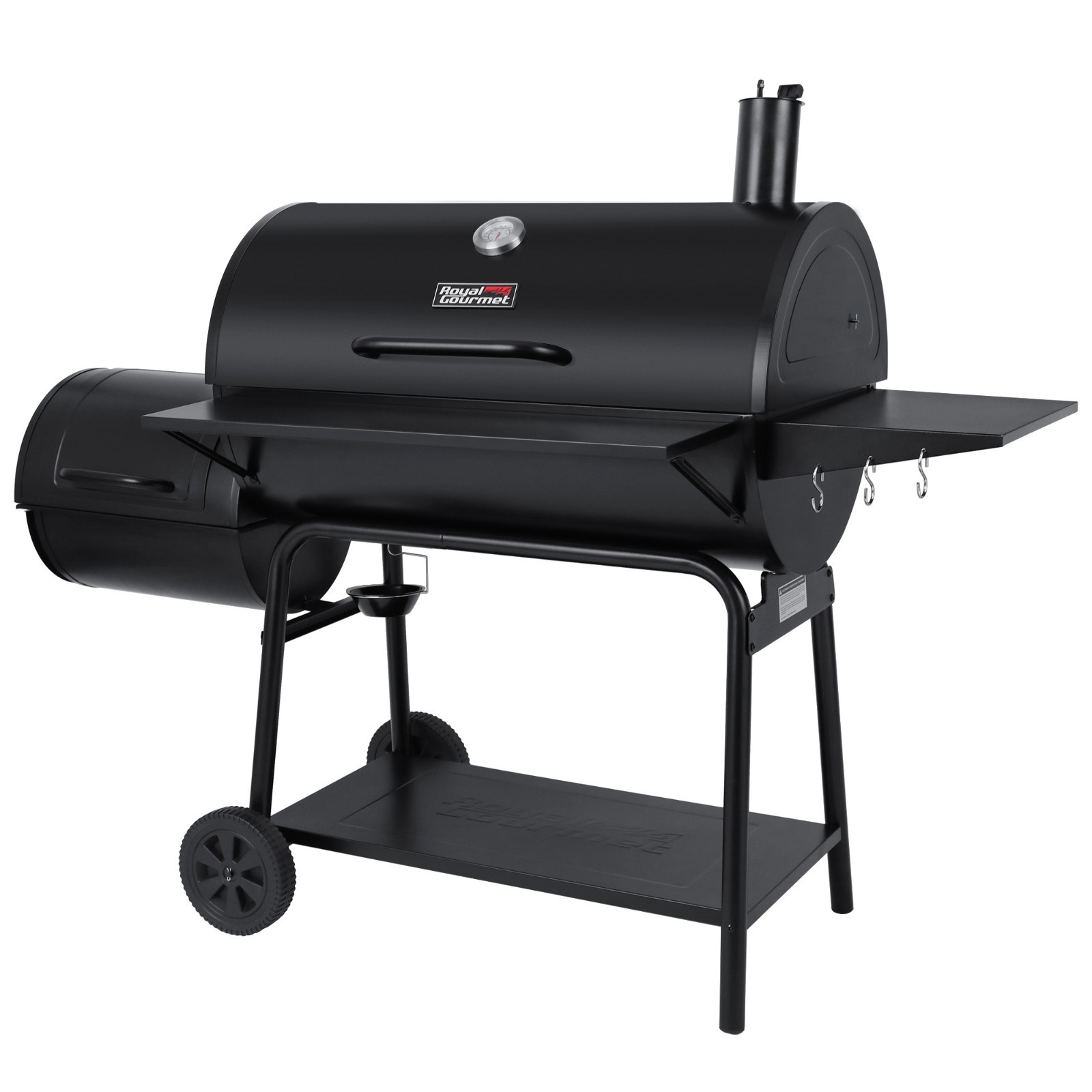Royal Gourmet Charcoal Barrel Grill with Offset Smoker Large Event Outdoor Camp Royal Gourmet Charcoal Barrel Grill with Offset Smoker Large Event Outdoor Camp