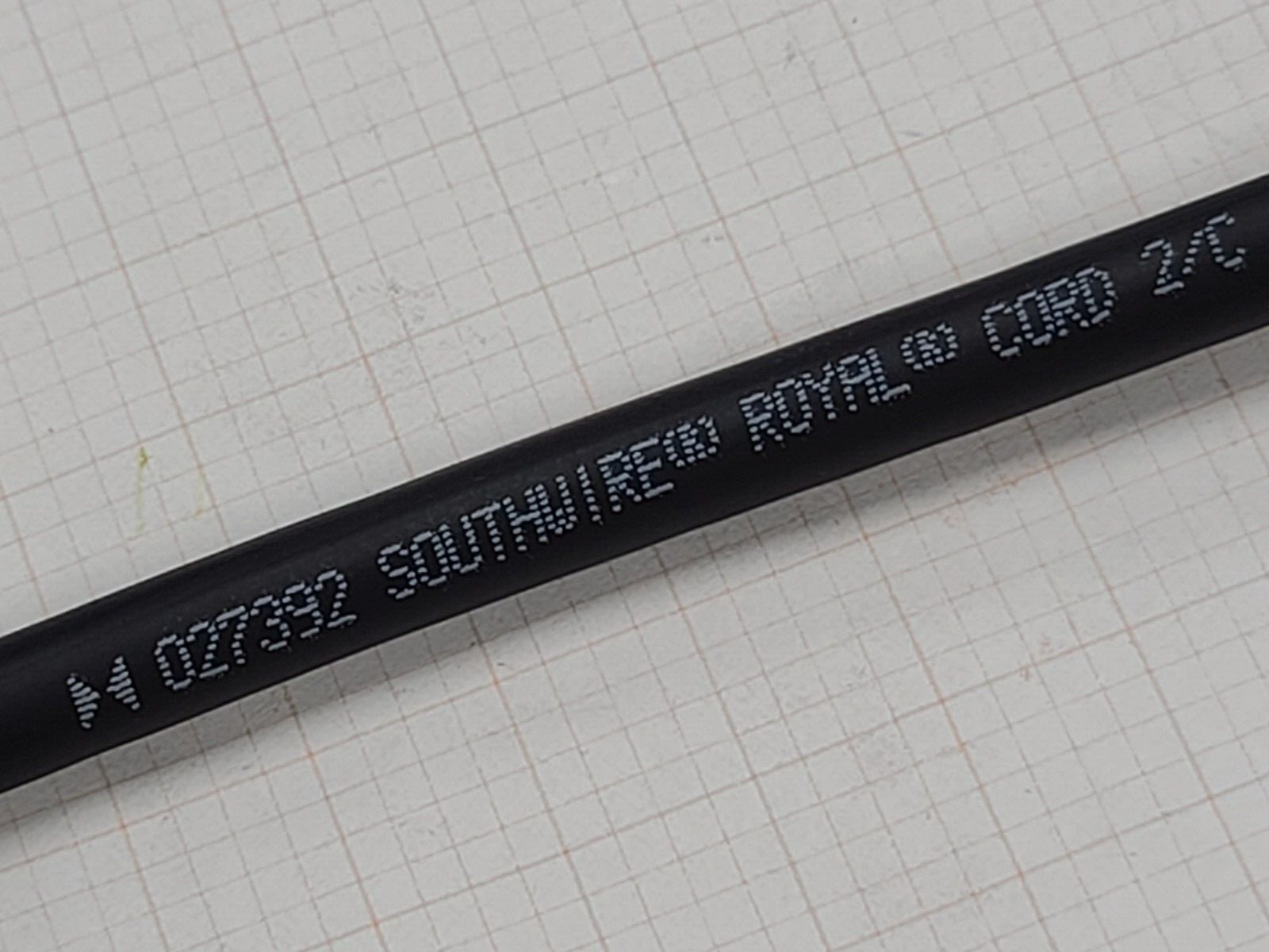 Southwire 16/2C Royal SOOW 600V 90C CPE Portable Power Cable Cord Black /25ft