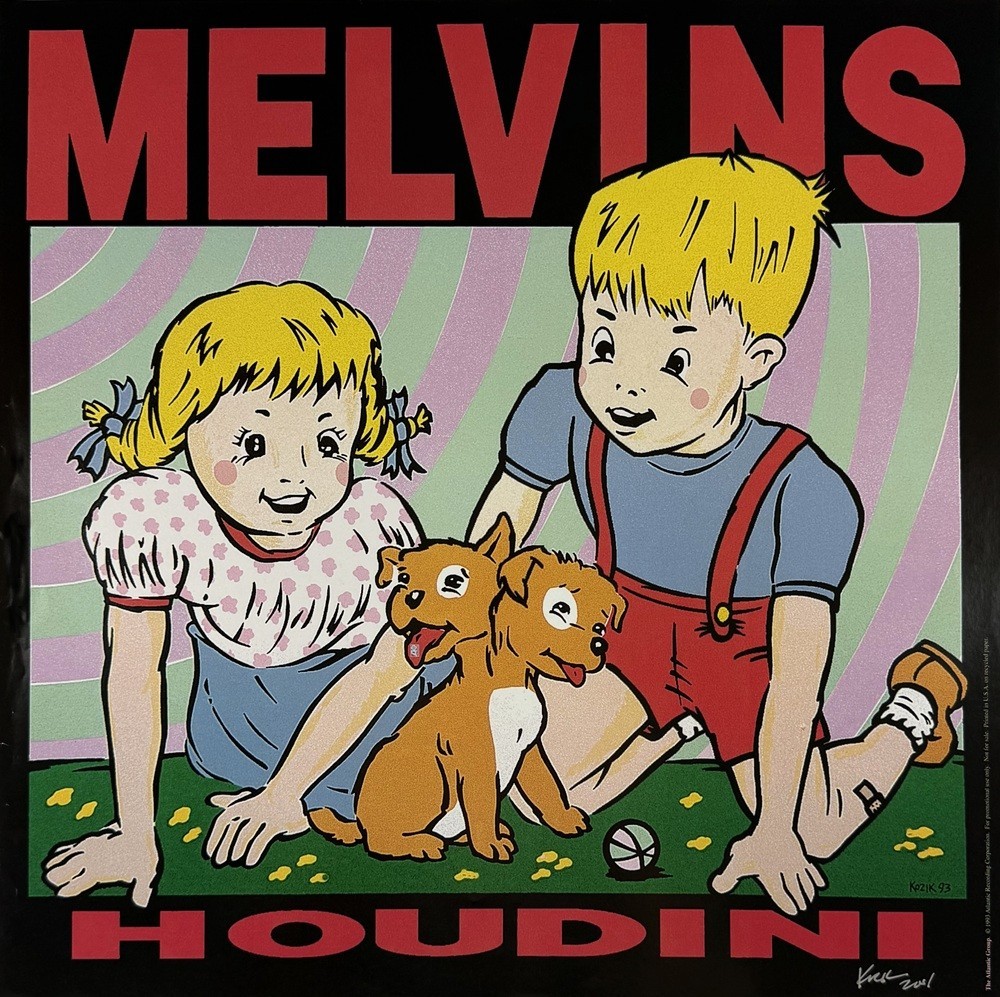 Melvins POSTER Houdini Record Promo 1993 Lithograph Printed Signed Frank Kozik Melvins POSTER Houdini Record Promo 1993 Lithograph Printed Signed Frank Kozik