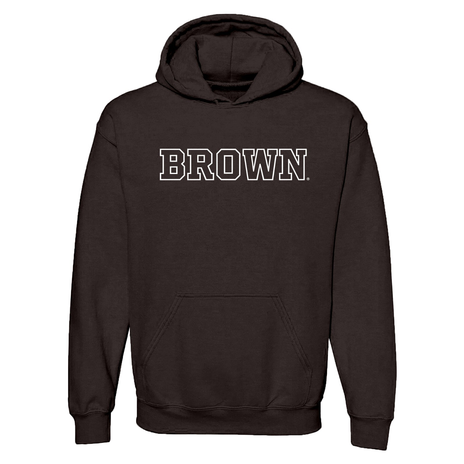 Brown University Bears Basic Block Hooded Sweatshirt - Dark Chocolate