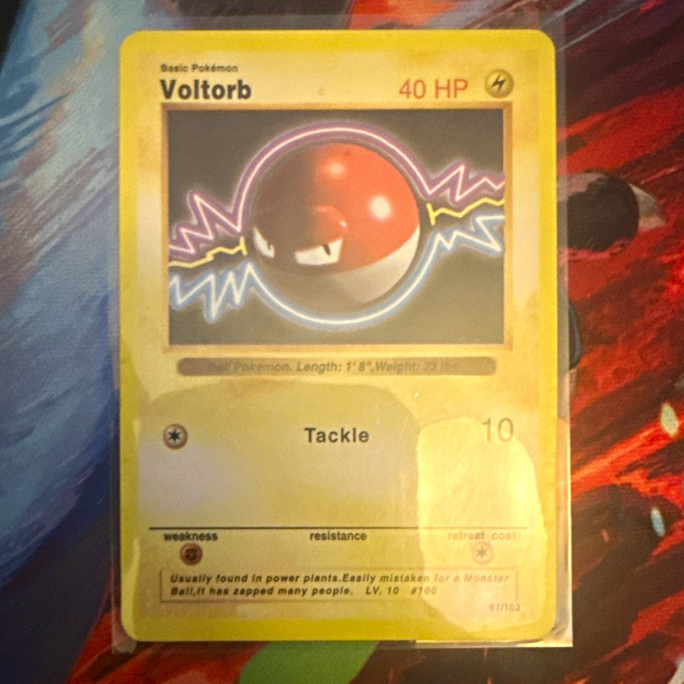 Wizards of the Coast Voltorb 67/102 Base Set Unlimited C shadowless 40HP Eng Wizards of the Coast Voltorb 67/102 Base Set Unlimited C shadowless 40HP Eng