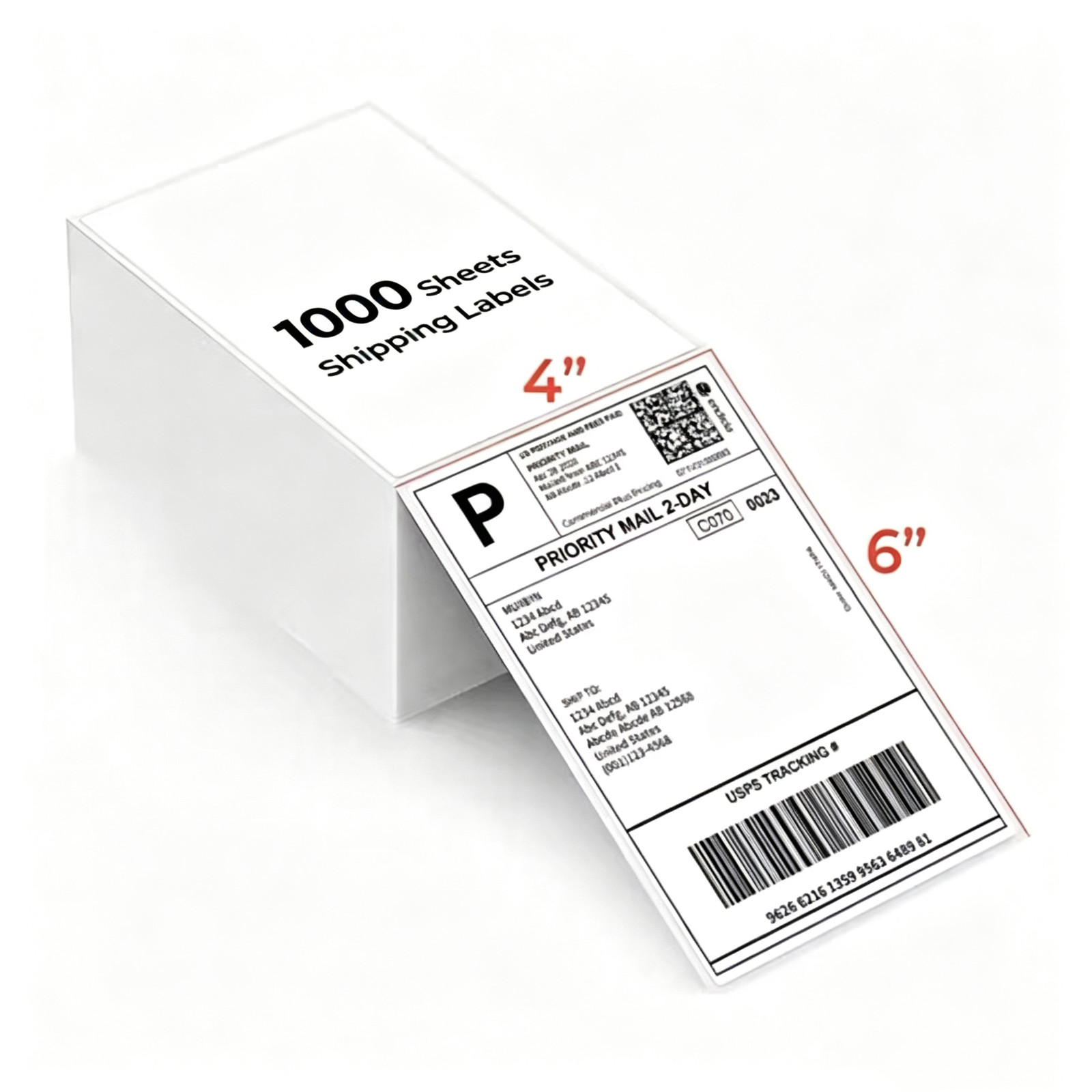 Thermal Direct Shipping Label (Pack of 1000 4 x 6 Per Fanfold Labels)