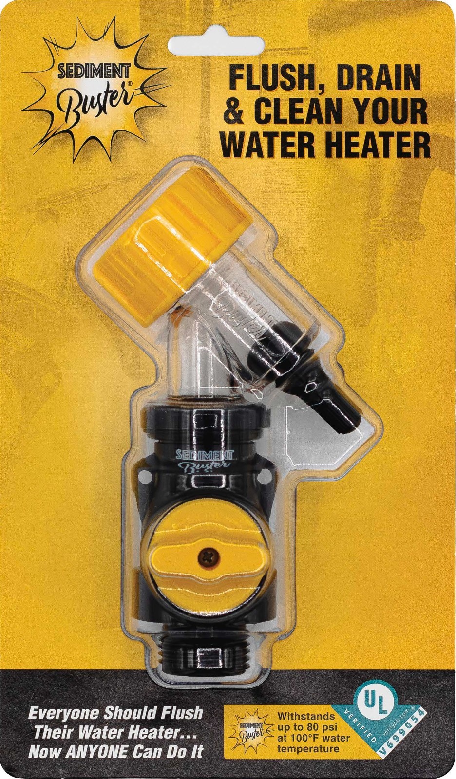 The Original Sediment Buster® Water Heater Flushing Tool | UL Verified V699054