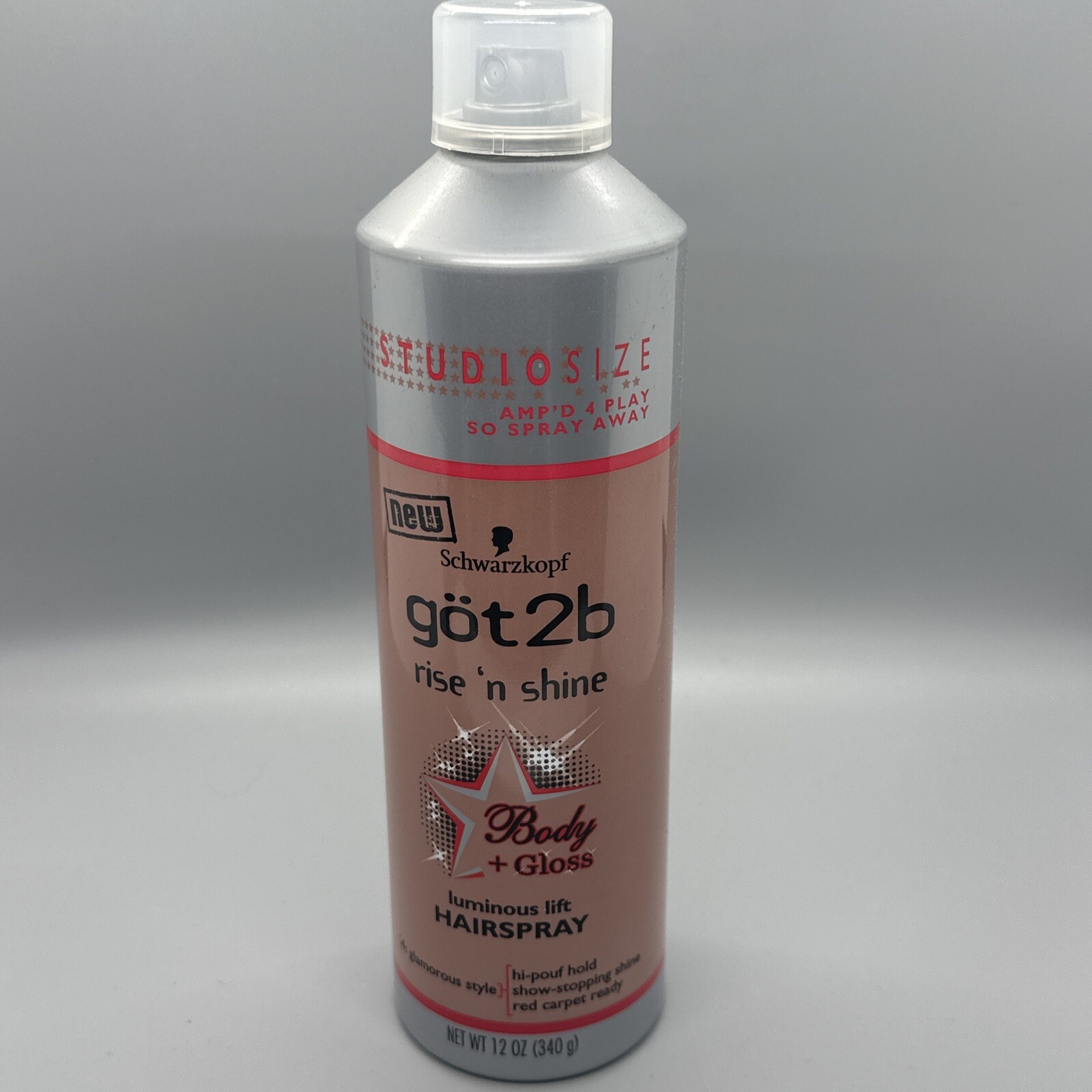 RARE Got2b Rise N Shine LUMINOUS LIFT hairspray 12oz Body + Gloss Discontinued RARE Got2b Rise N Shine LUMINOUS LIFT hairspray 12oz Body + Gloss Discontinued
