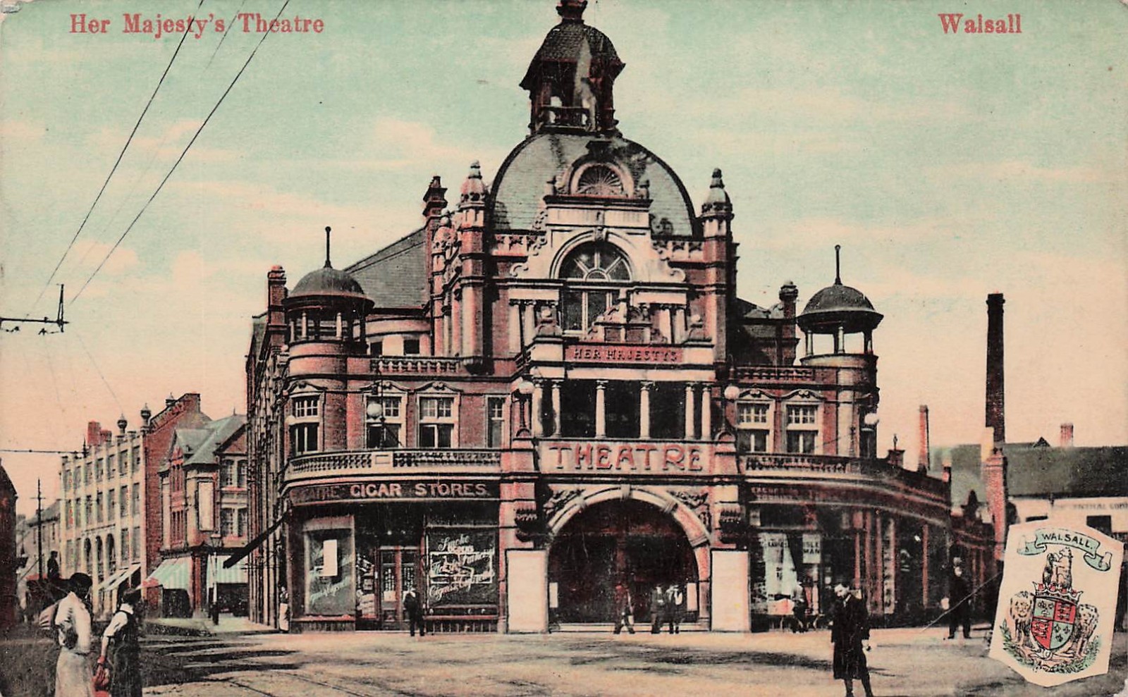 Her Majesty\'s Theatre Walsall England Park Street Early 1900s Vtg Postcard J55