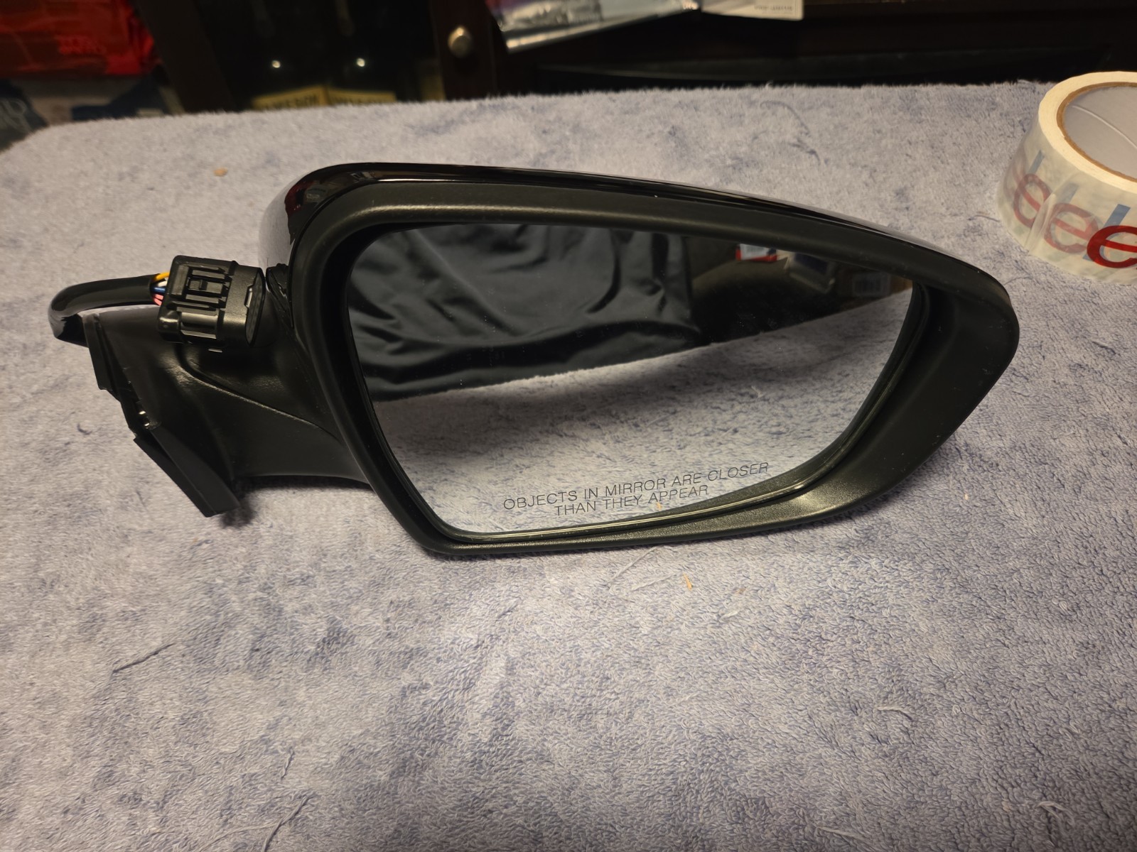 TRQ Mirror Power Heated Smooth Black Paint to Match RH for Kia Forte