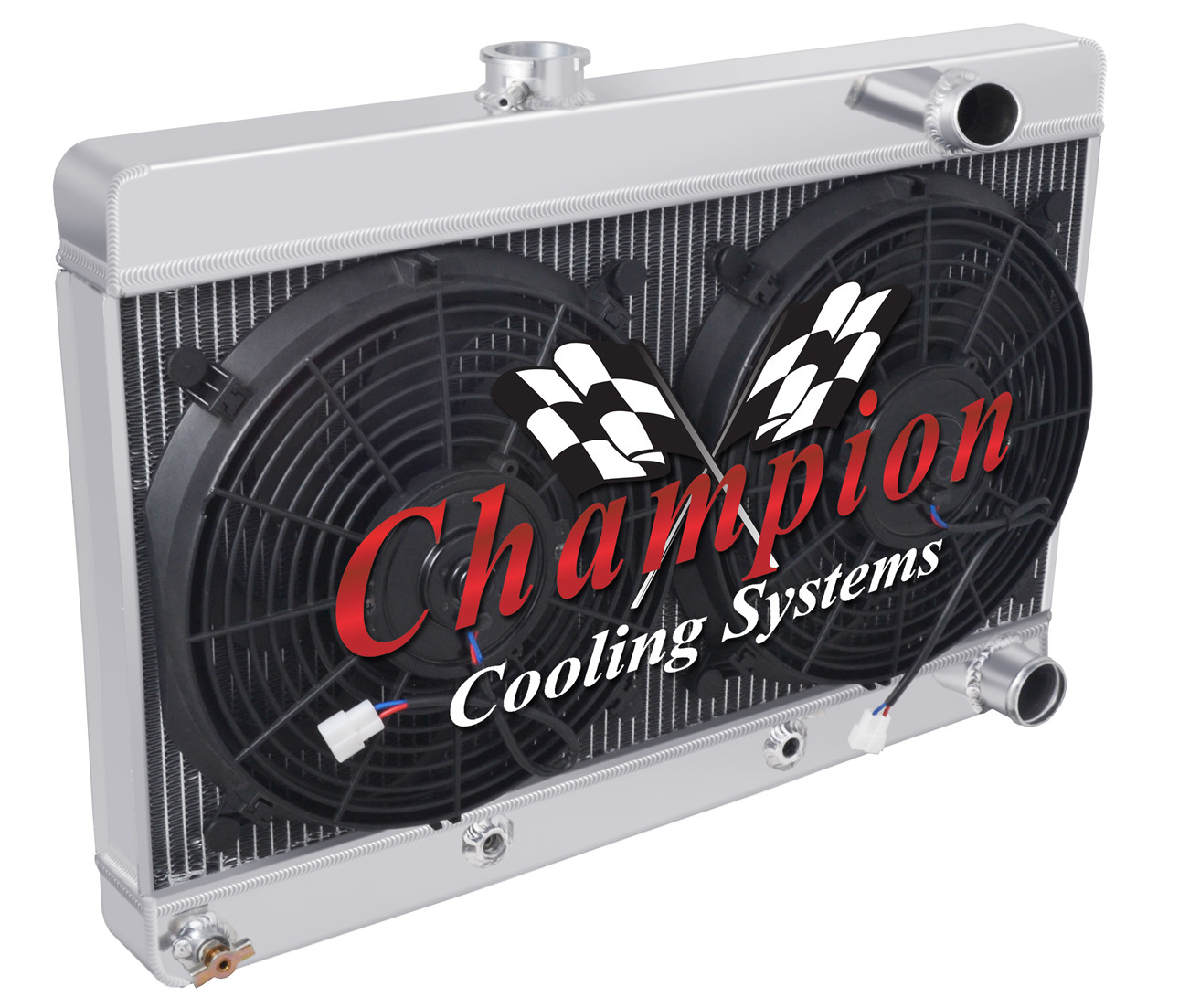 RN Champion 4 Row Radiator W/ 2 12
