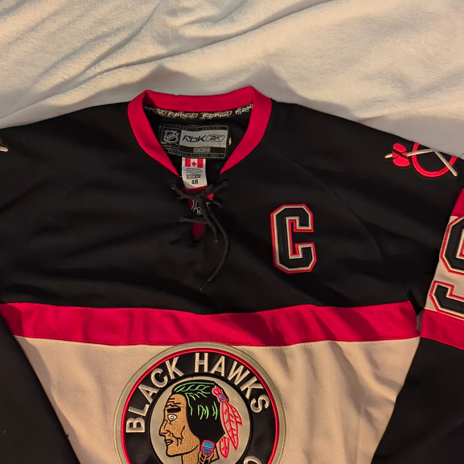 Reebok Chicago Blackhawks Jonathan Toews #19 NHL Hockey Jersey Mens 48 Black XL Reebok Chicago Blackhawks Jonathan Toews #19 NHL Hockey Jersey Mens 48 Black XL