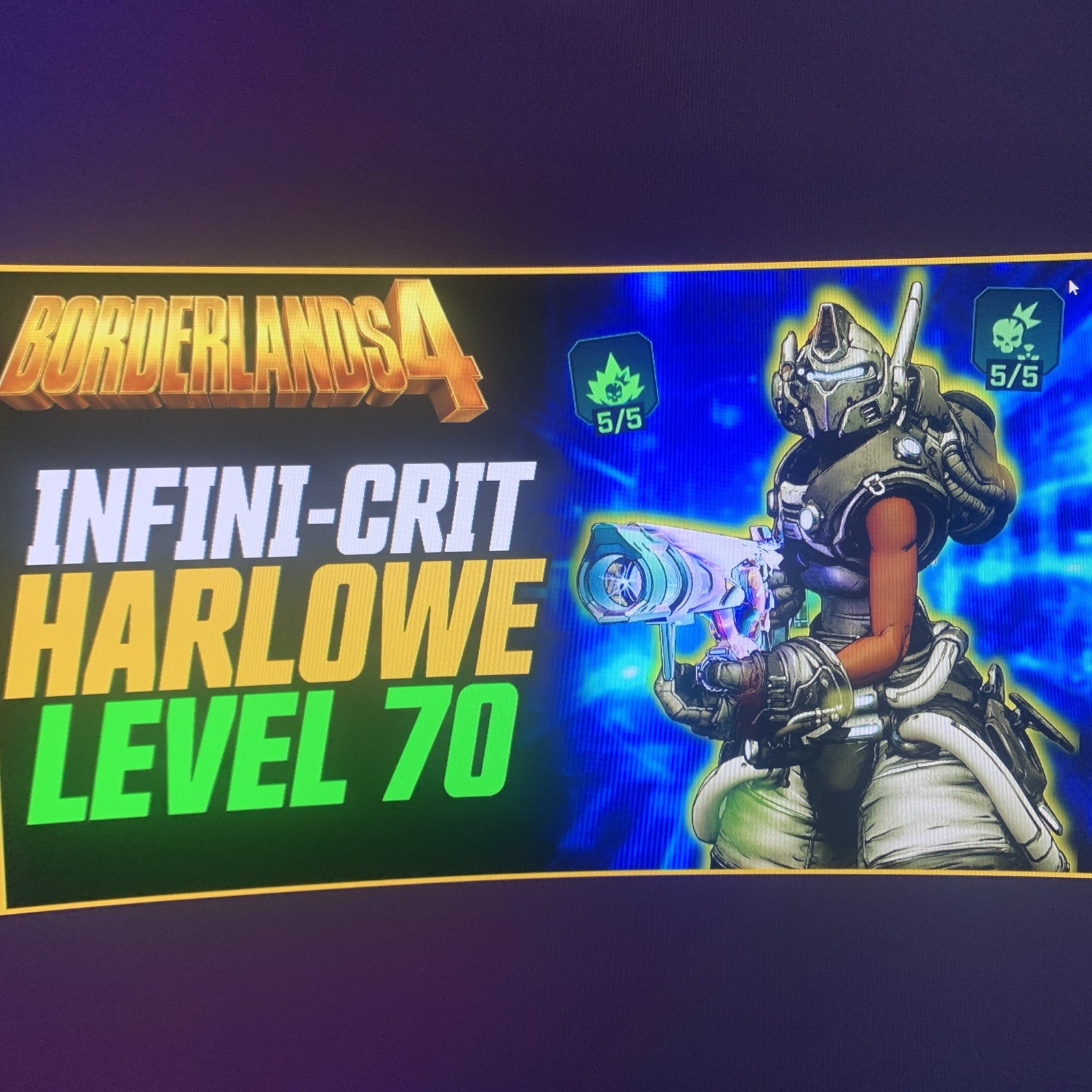 Borderlands 4⭐️LVL 70 UPDATED HARLOWE INFINI-CRIT ENDGAME BUILD⭐️All PLATFORMS Borderlands 4⭐️LVL 70 UPDATED HARLOWE INFINI-CRIT ENDGAME BUILD⭐️All PLATFORMS