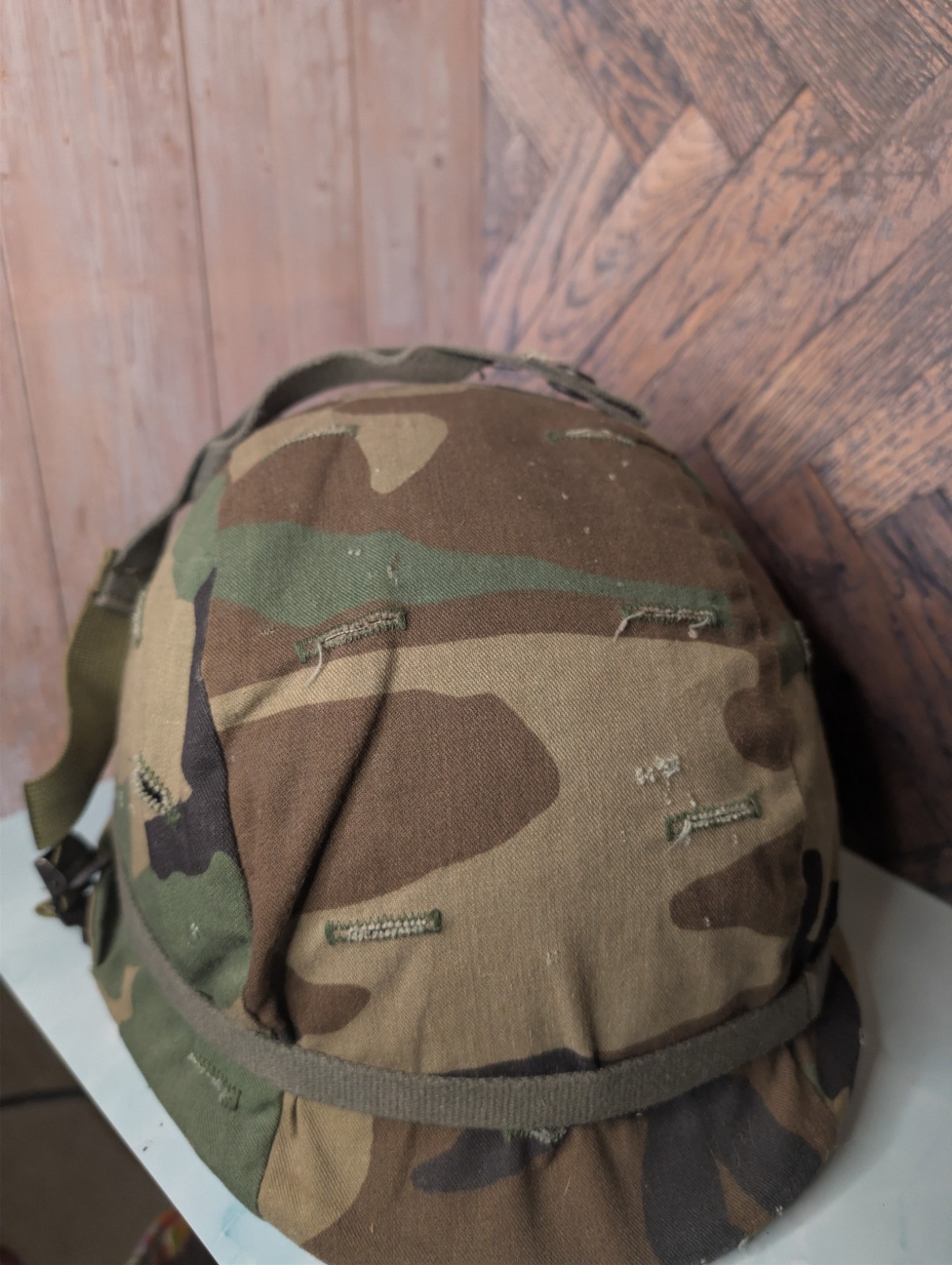 US Military M1 Steel Helmet M81 Woodland Cover Mixed Replacement Liner US Military M1 Steel Helmet M81 Woodland Cover Mixed Replacement Liner