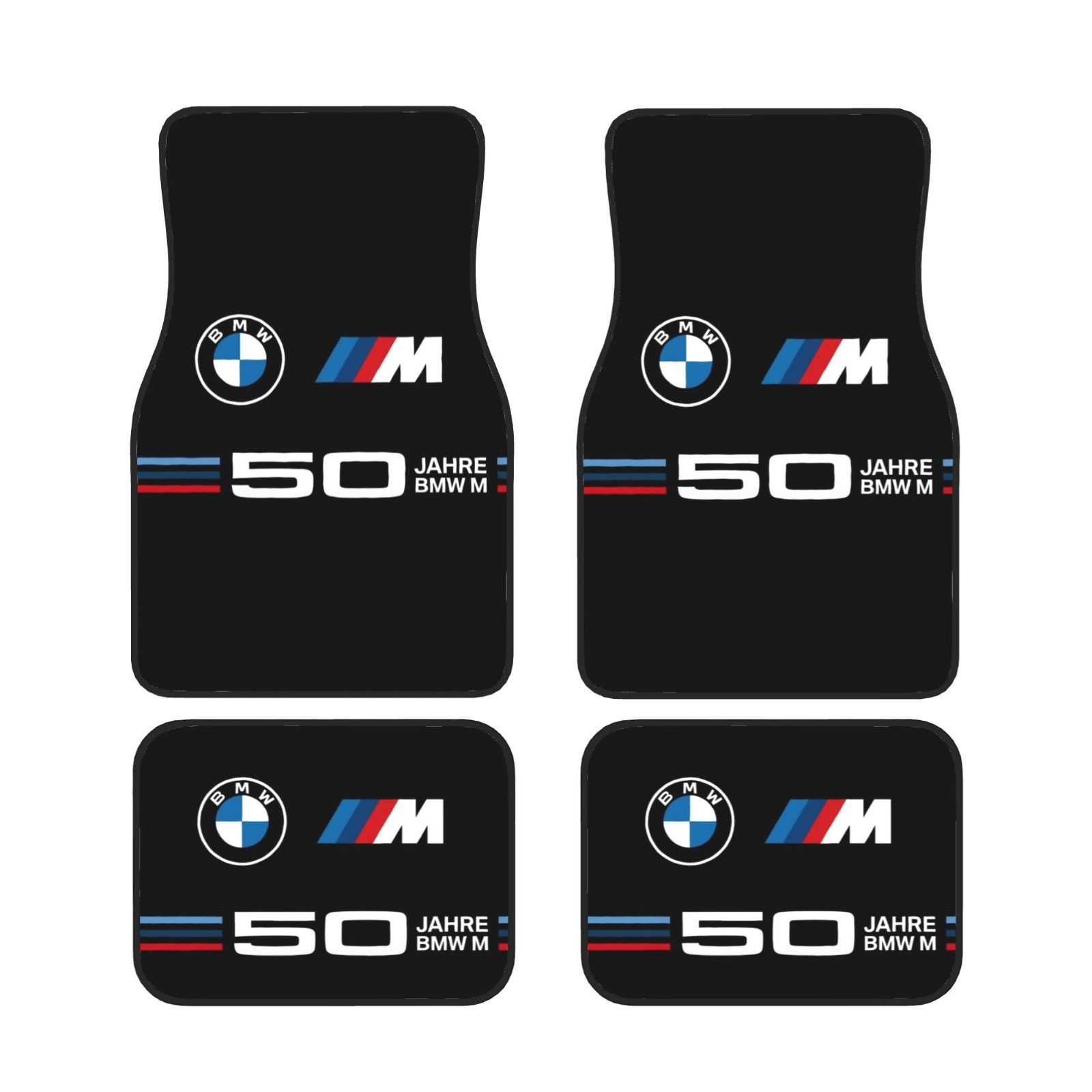 4 Piece BMW Car Front & Rear Floor Mat Set Non-Slip Carpet Mats