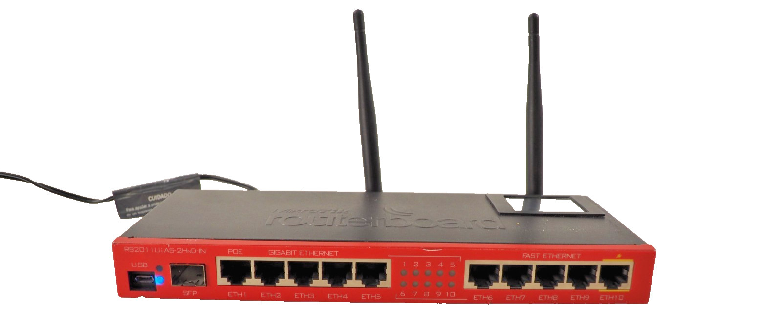 Mikrotik Routerboard RB2011UiAS-2HnD-IN 1*SFP 10*Ethernet Router NO AC Adapter #