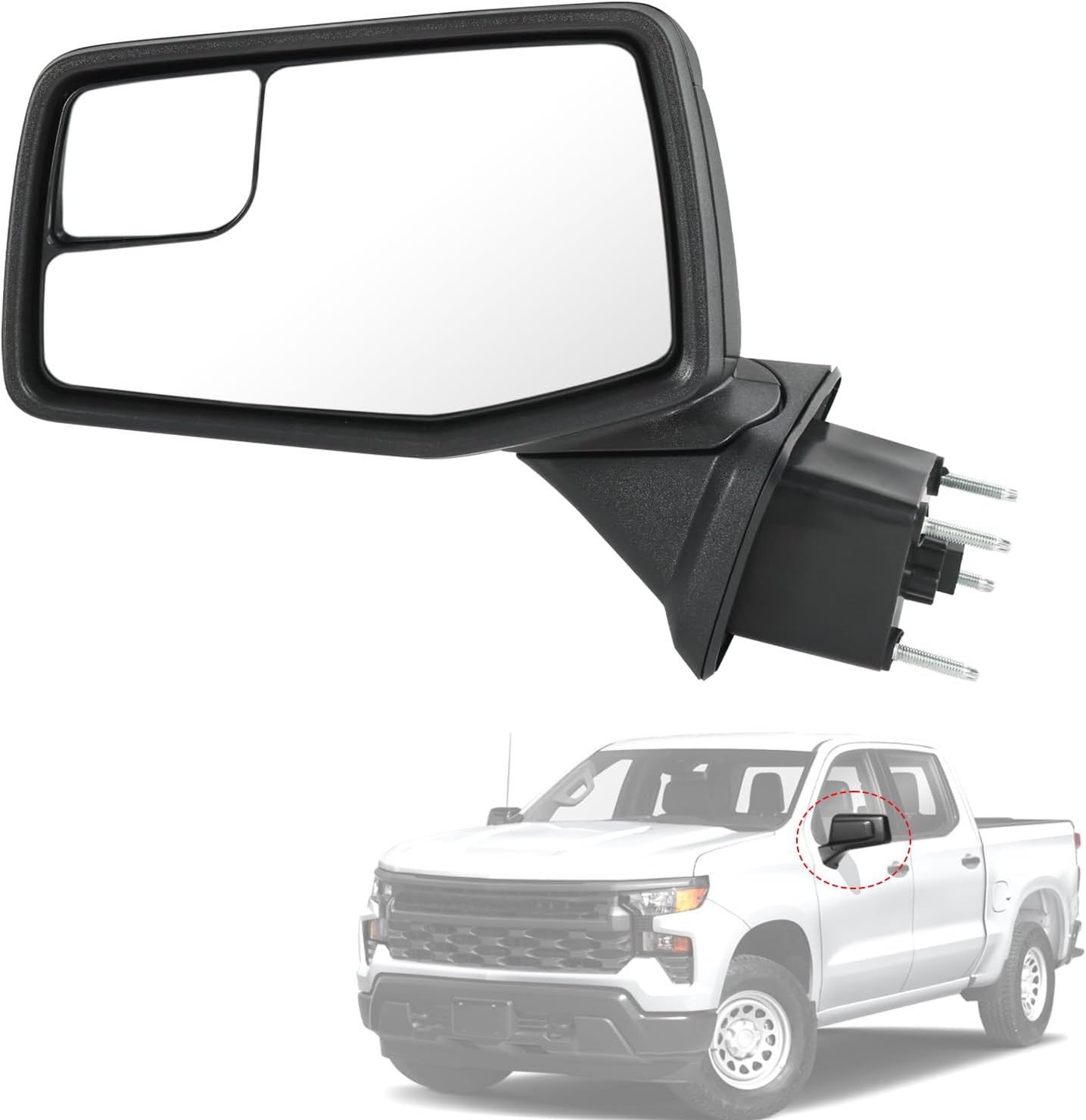 2019-24 Silverado 1500 Driver Left Side Door Mirror – Compatible Replacement