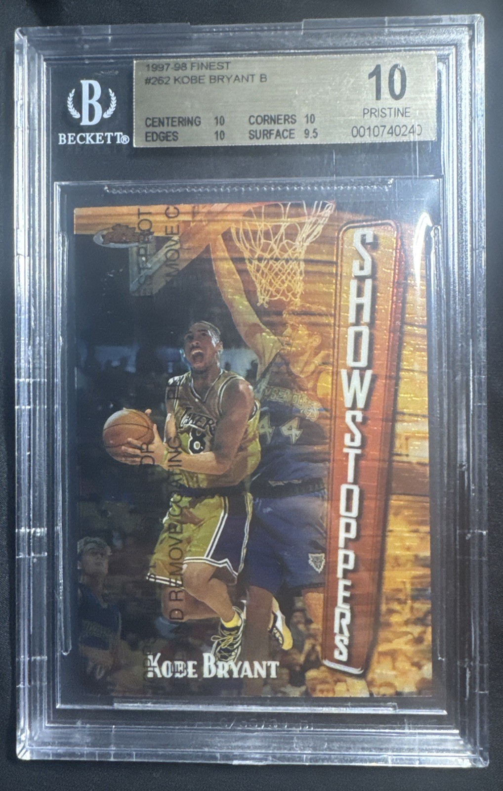 1997-98 Finest Kobe Bryant BGS 10 PRISTINE LOW POP