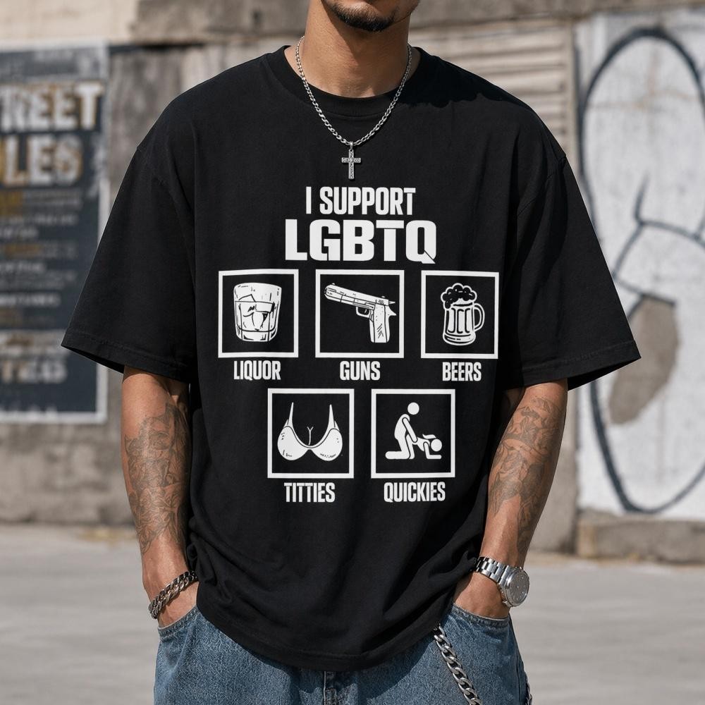 I Support LGBTQ Pride Month T Shirt Funny Meme Social Justice Unisex Apparel