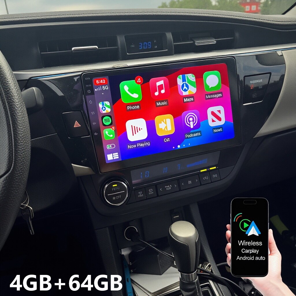 For 2014-2016 Toyota Corolla Apple CarPlay Car Stereo Radio GPS 4+64G Android 15