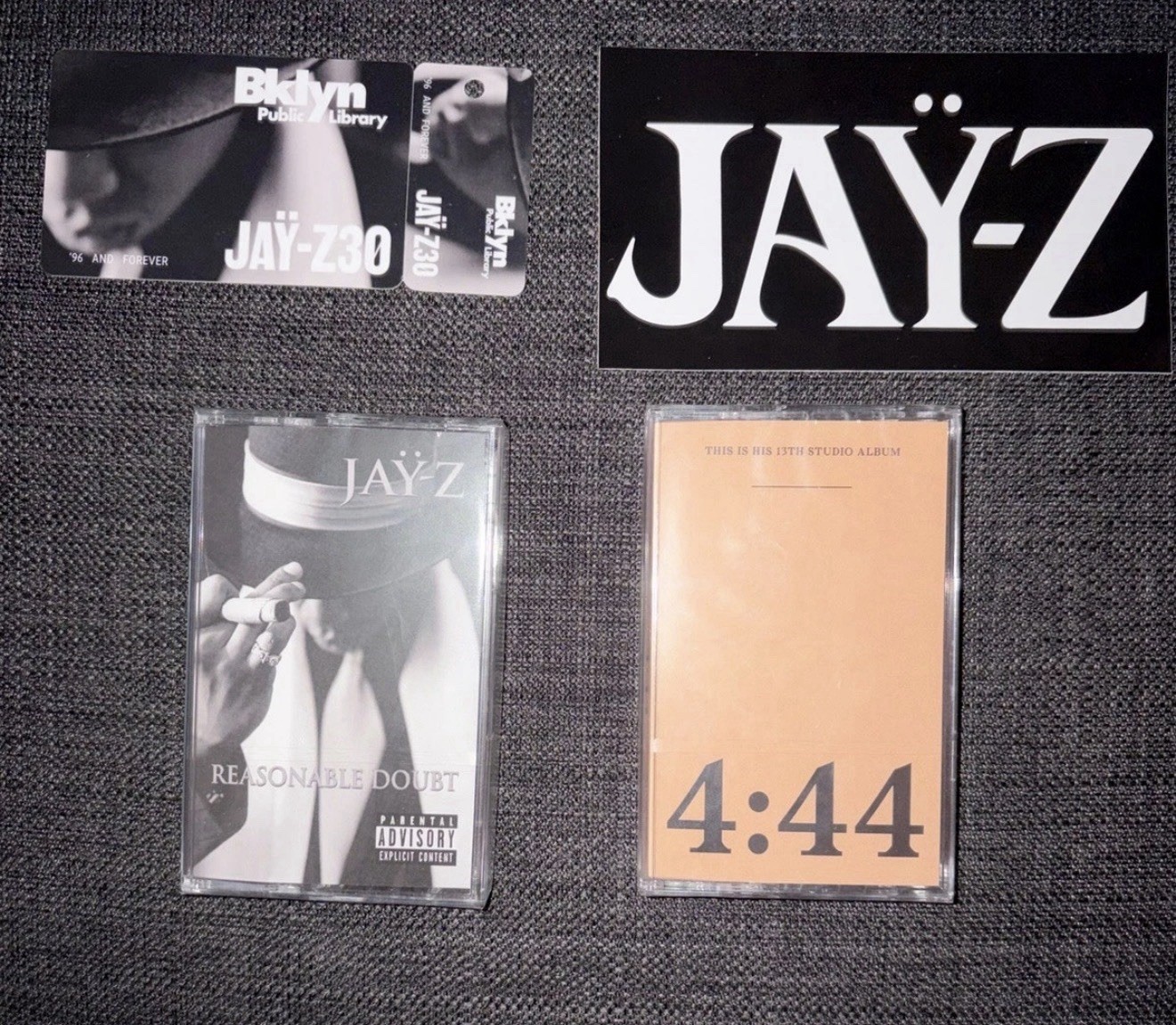 Jay-Z Limited Edition Library Card Keychain And 4:44 Reasonable Doubt Cassette Jay-Z Limited Edition Library Card Keychain And 4:44 Reasonable Doubt Cassette