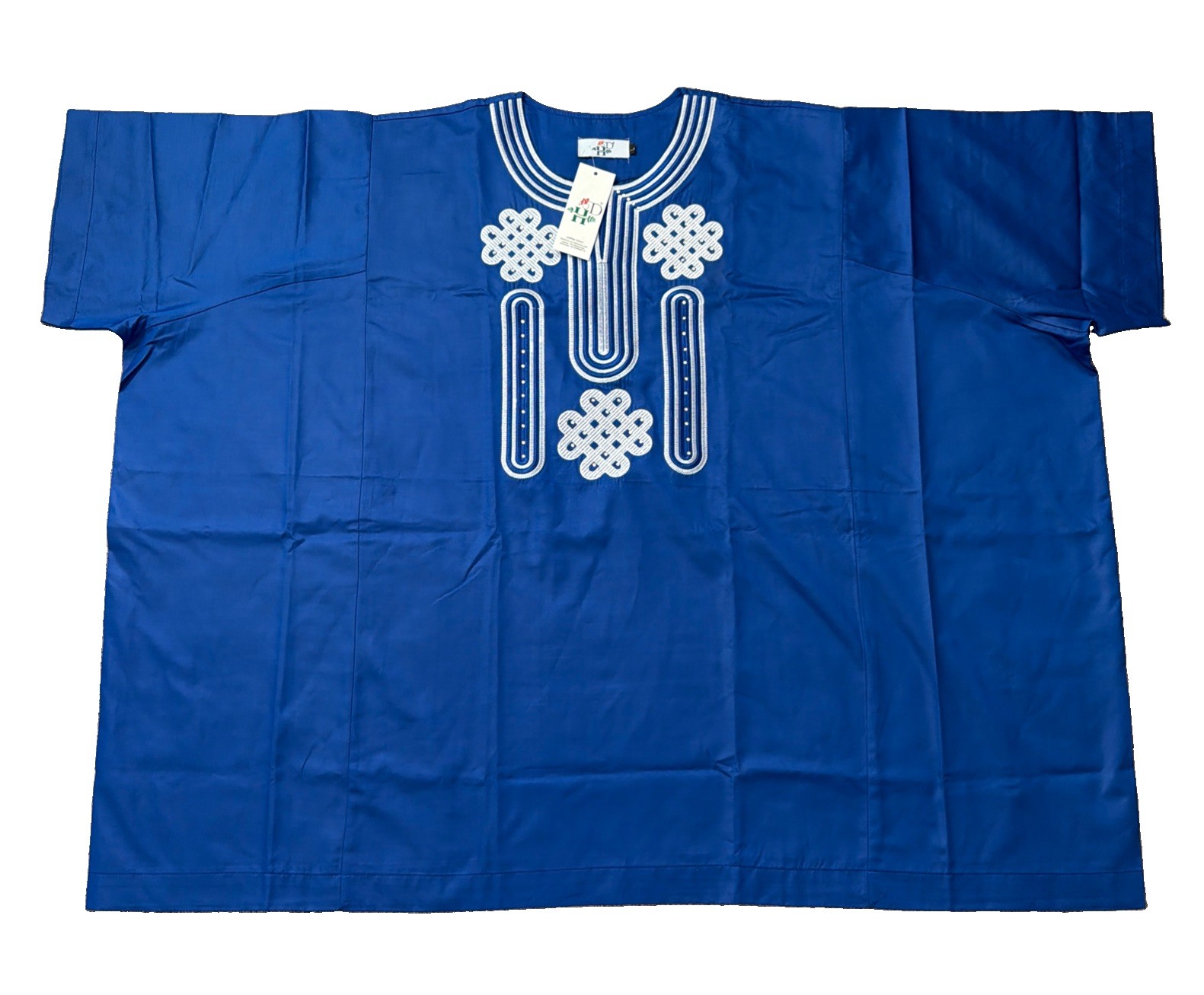African clothing for men-Embroidered blue Size L
