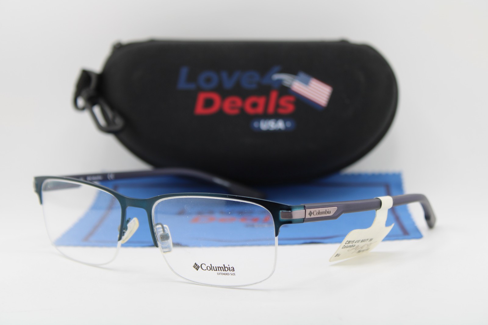 NEW COLUMBIA C3015 410 BLUE GUNMETAL NAVY AUTHENTIC EYEGLASSES 59-16 NEW COLUMBIA C3015 410 BLUE GUNMETAL NAVY AUTHENTIC EYEGLASSES 59-16