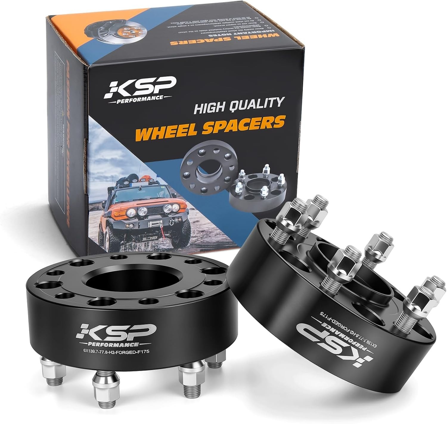 KSP 2PCS M14×1.5 2'' 6×5.5'' Hubcentric Wheel Spacers For 2019-2026 Ram 1500