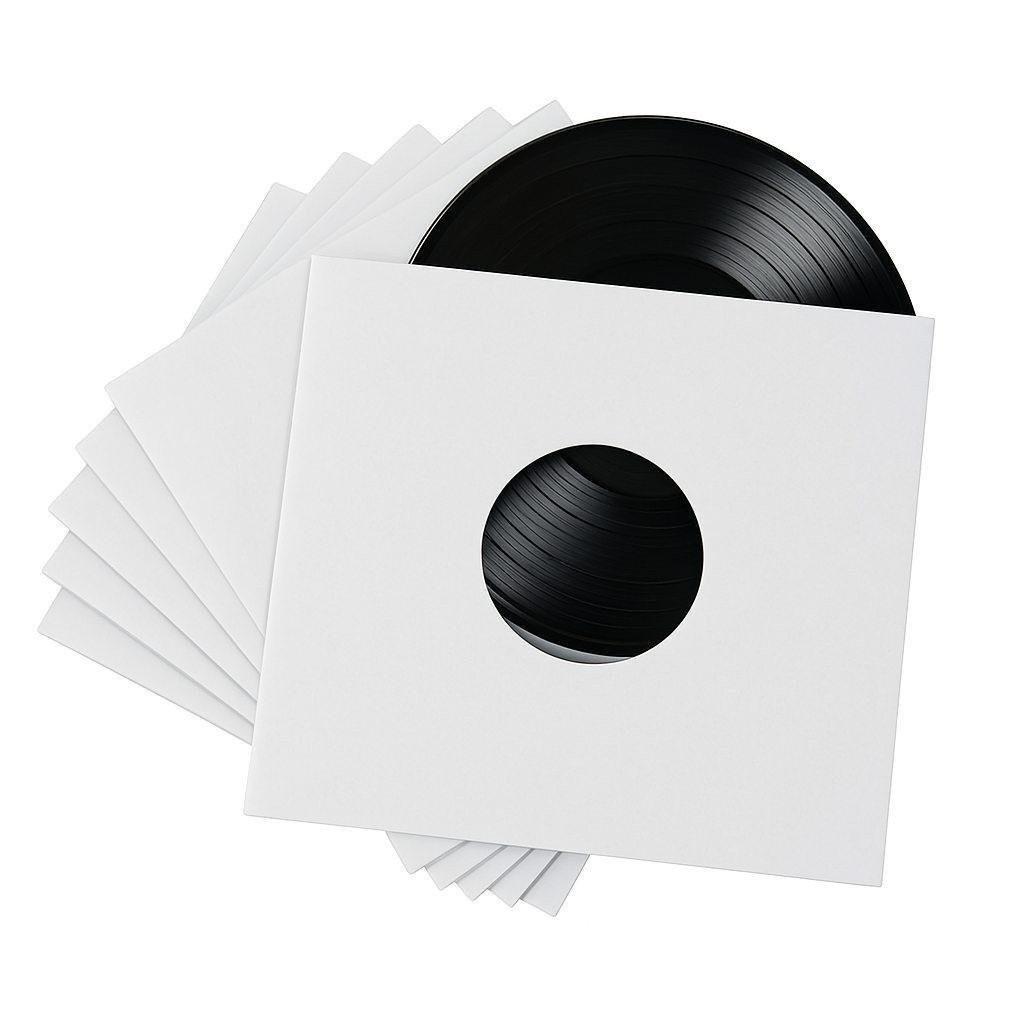 500 - Pack White Paper Vinyl Record Inner Sleeves 12-Inch LP Album