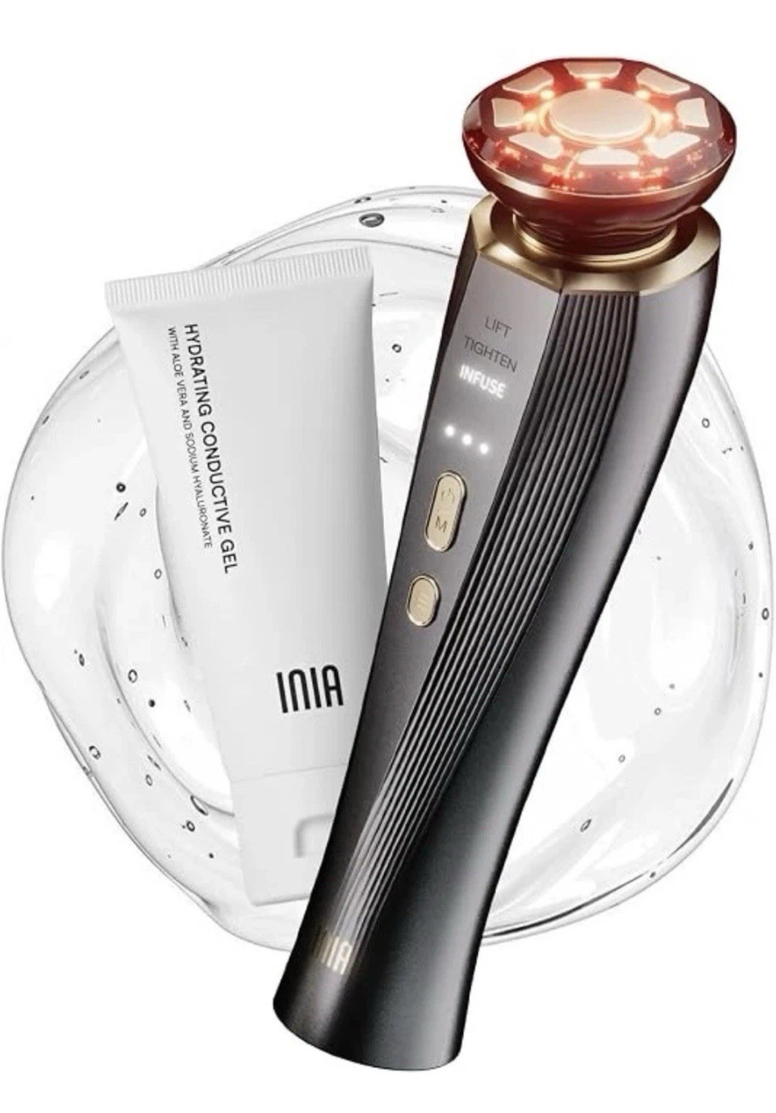 INIA Flare 3-in-1 Red Light Therapy Beauty Device for Face & Neck Skincare Bundl INIA Flare 3-in-1 Red Light Therapy Beauty Device for Face & Neck Skincare Bundl