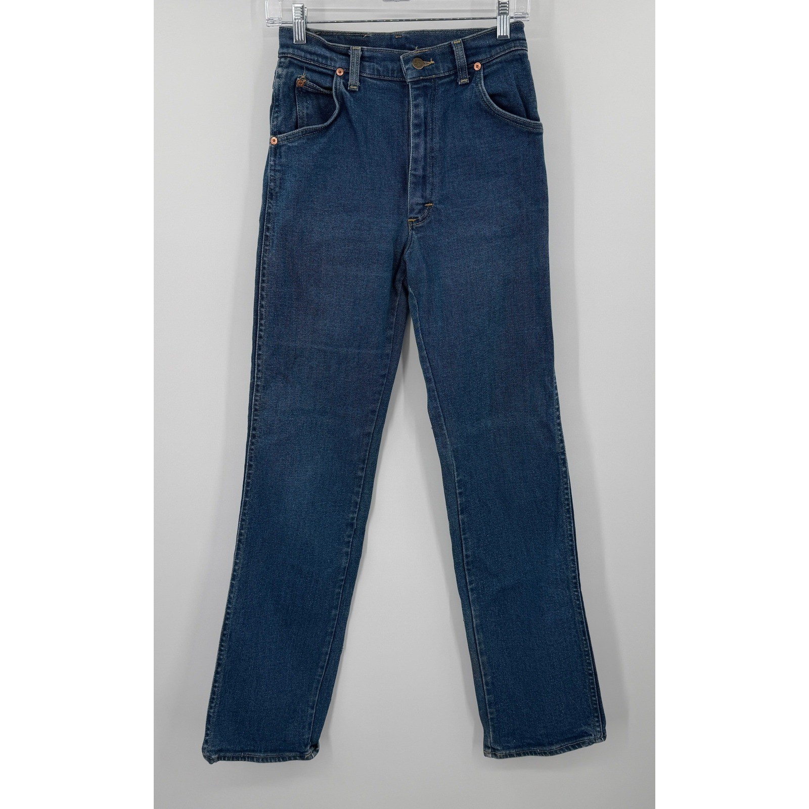 Vintage Lee Jeans High Waisted Straight Leg Dark Wash Made in USA Sz 11 302-2049