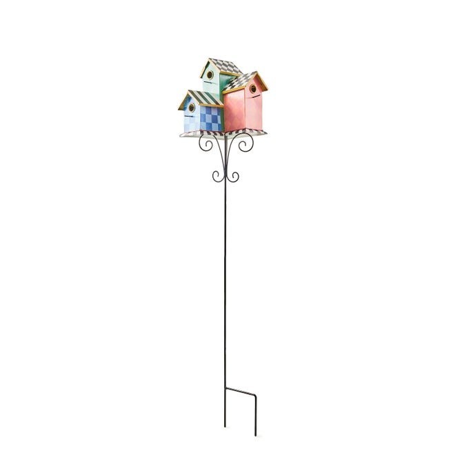 MacKenzie-Childs Birdhouse Condo Garden Stake, No Import Fees, US Stock MacKenzie-Childs Birdhouse Condo Garden Stake, No Import Fees, US Stock