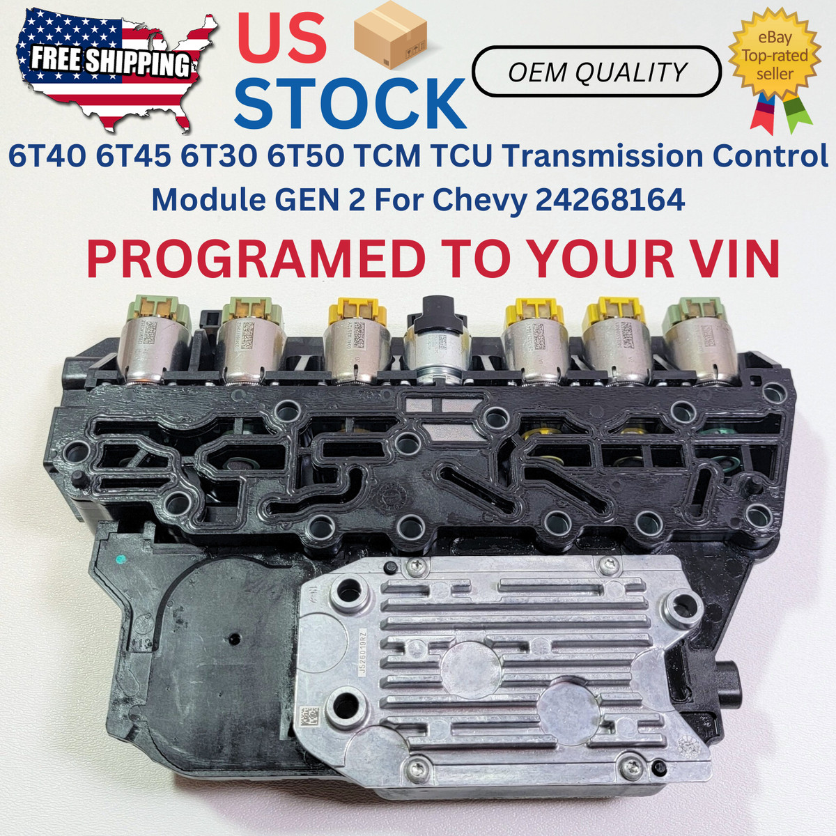 VIN-PROGRAMMED TCM TCU TEHCM 6T30 6T40 6T45 6T50 fit 2010-2017 Equinox 24268164