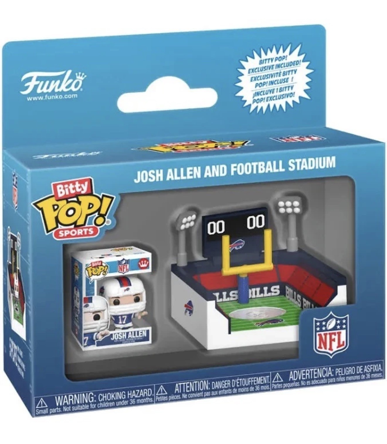 Funko Bitty Pop Sports - Josh Allen & Football Stadium Buffalo Bills Funko Bitty Pop Sports - Josh Allen & Football Stadium Buffalo Bills