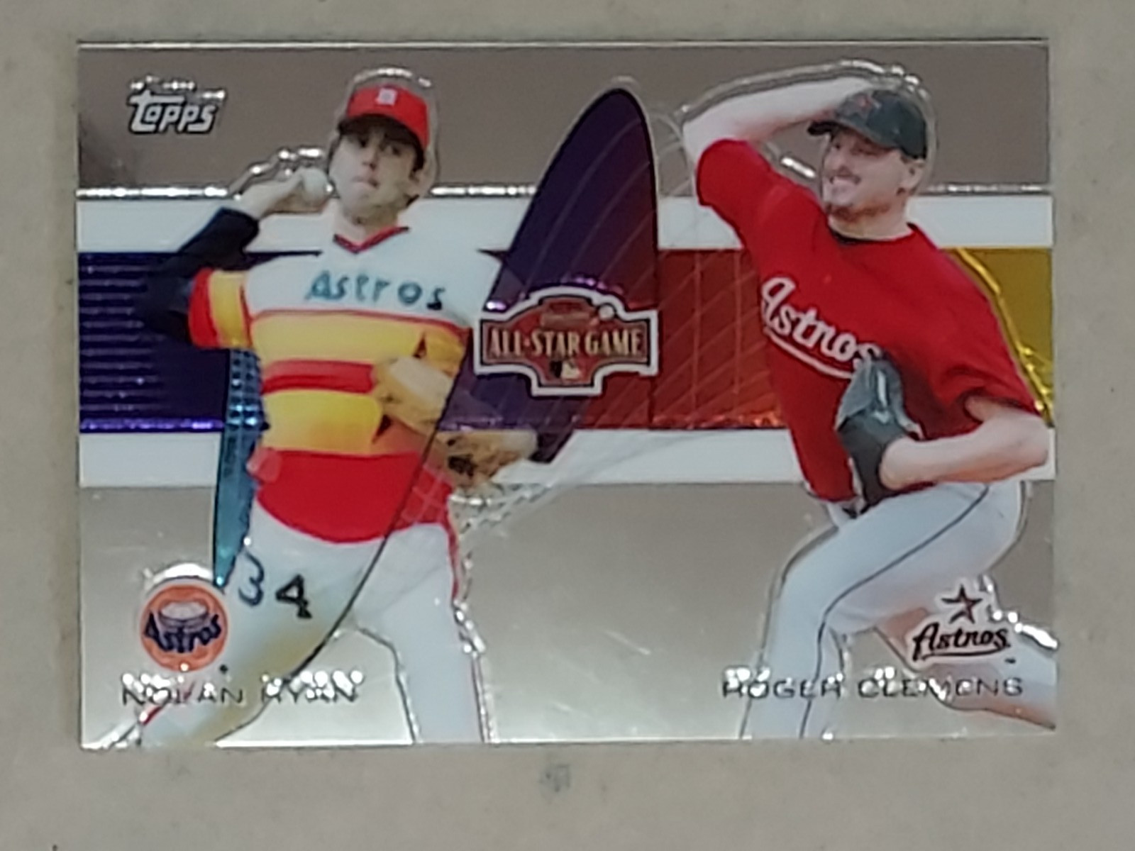 2004 All-Star FanFest Topps Nolan Ryan Roger Clemens #12 HOF