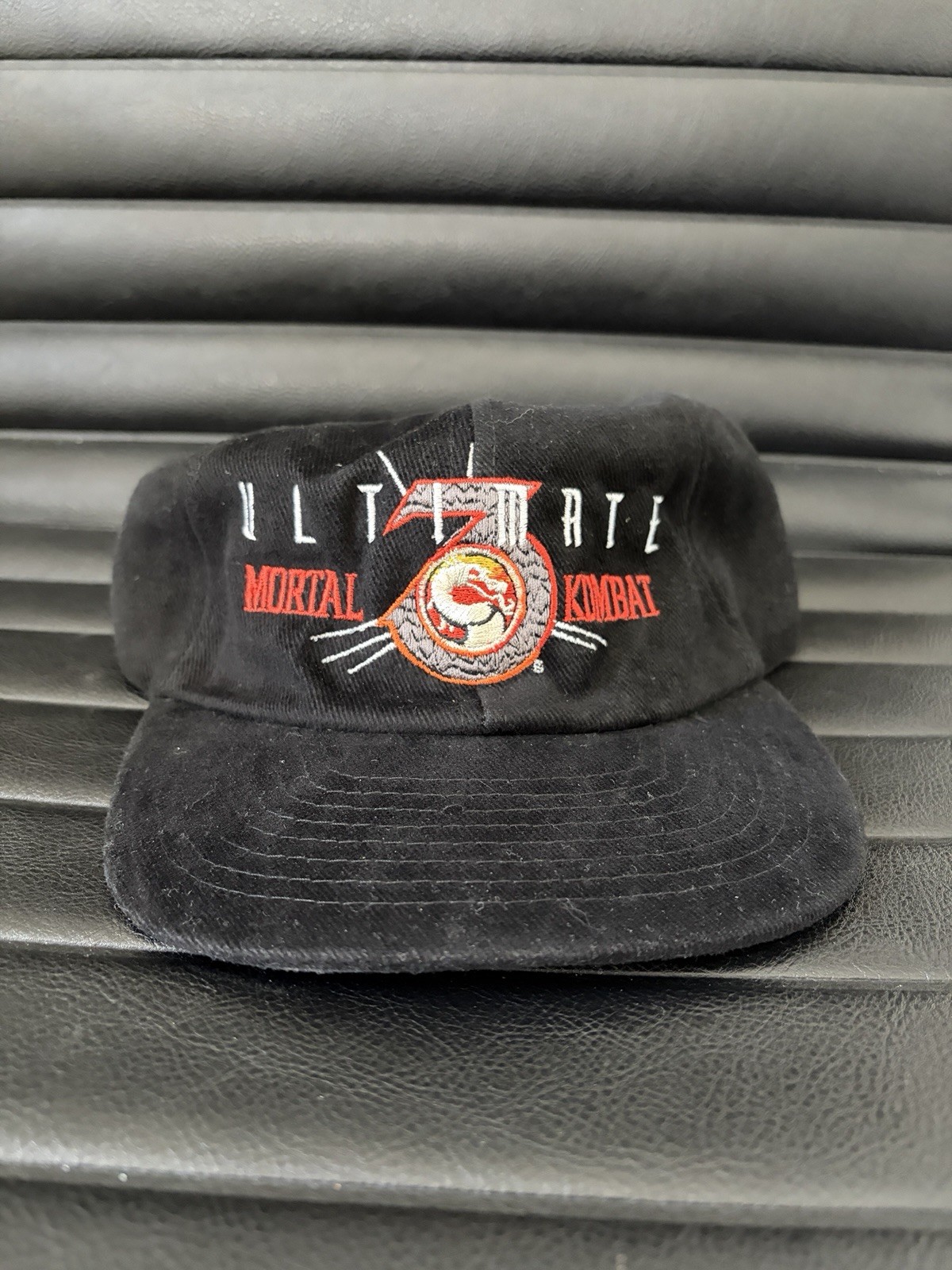 Vintage 90s Ultimate Mortal Kombat 3 Midway Video Game Promo Snapback Hat Black Vintage 90s Ultimate Mortal Kombat 3 Midway Video Game Promo Snapback Hat Black