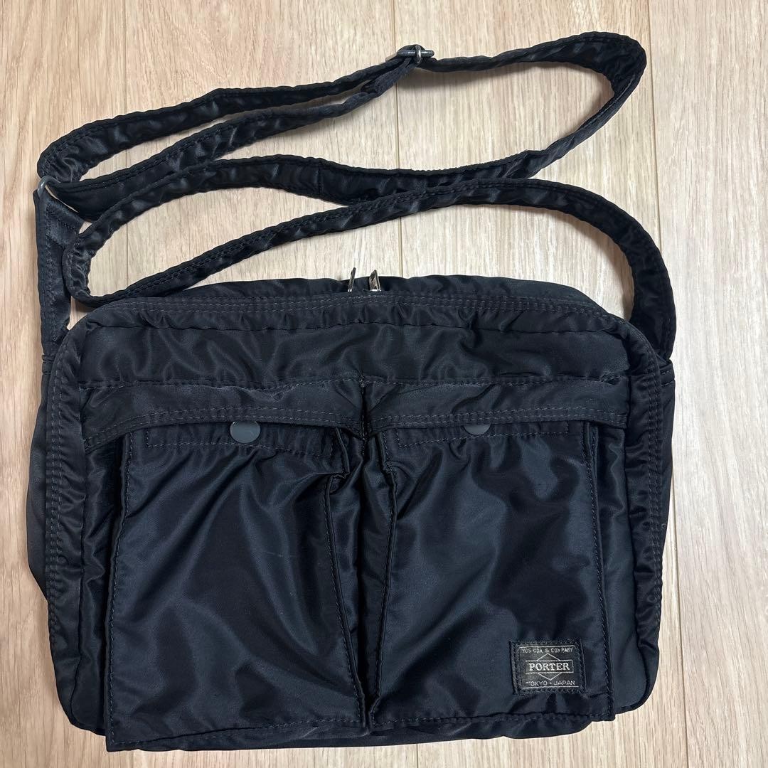 PORTER Yoshida Tanker Shoulder Bag L Black Made in Japan Authentic