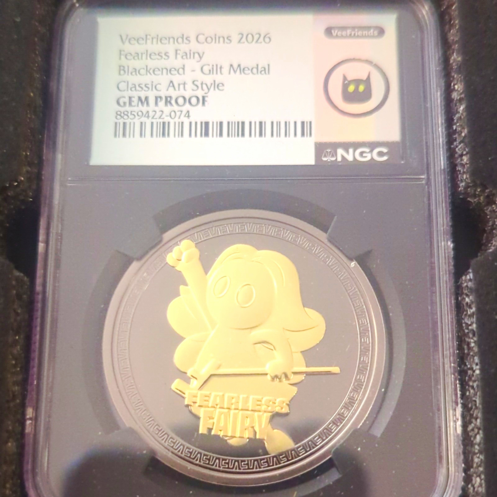 VeeFriends 2026 Fearless Fairy 0.999 Blackened-Gilt Medal GEM PROOF VeeFriends 2026 Fearless Fairy 0.999 Blackened-Gilt Medal GEM PROOF