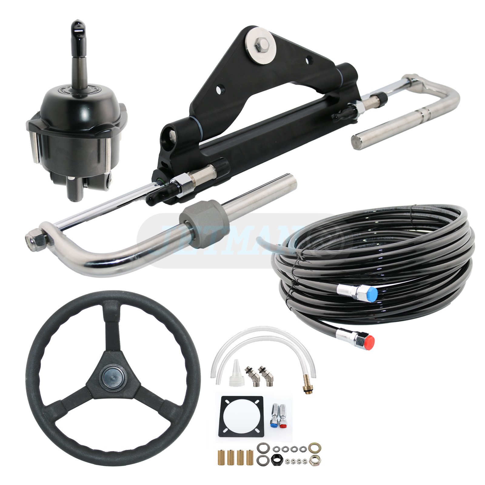 Boat Hydraulic Steering System Kit Marine Outboard Engine UP 100HP 150HP 300HP