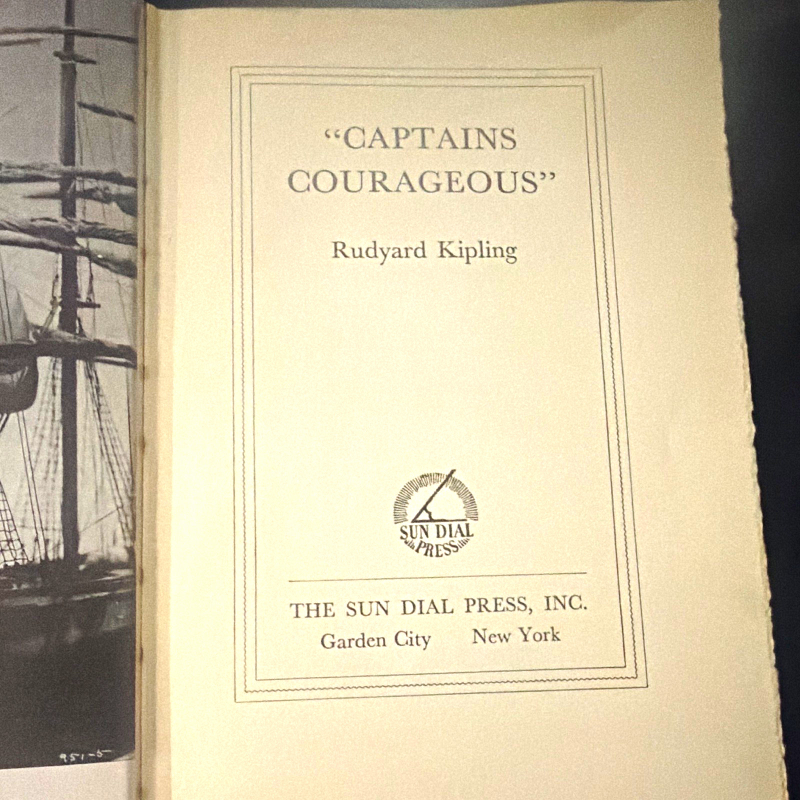 Rudyard Kipling Captains Courageous HC The Sun Dial Press 1937 English Rudyard Kipling Captains Courageous HC The Sun Dial Press 1937 English
