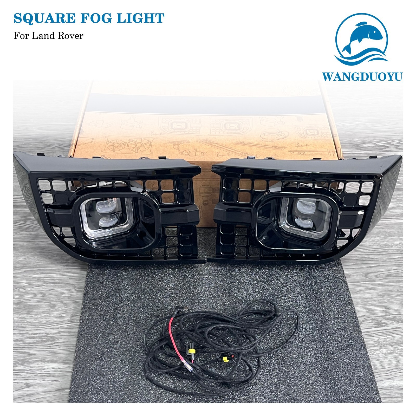 Square LED Fog Lights For 2020-2025 Land Rover Defender