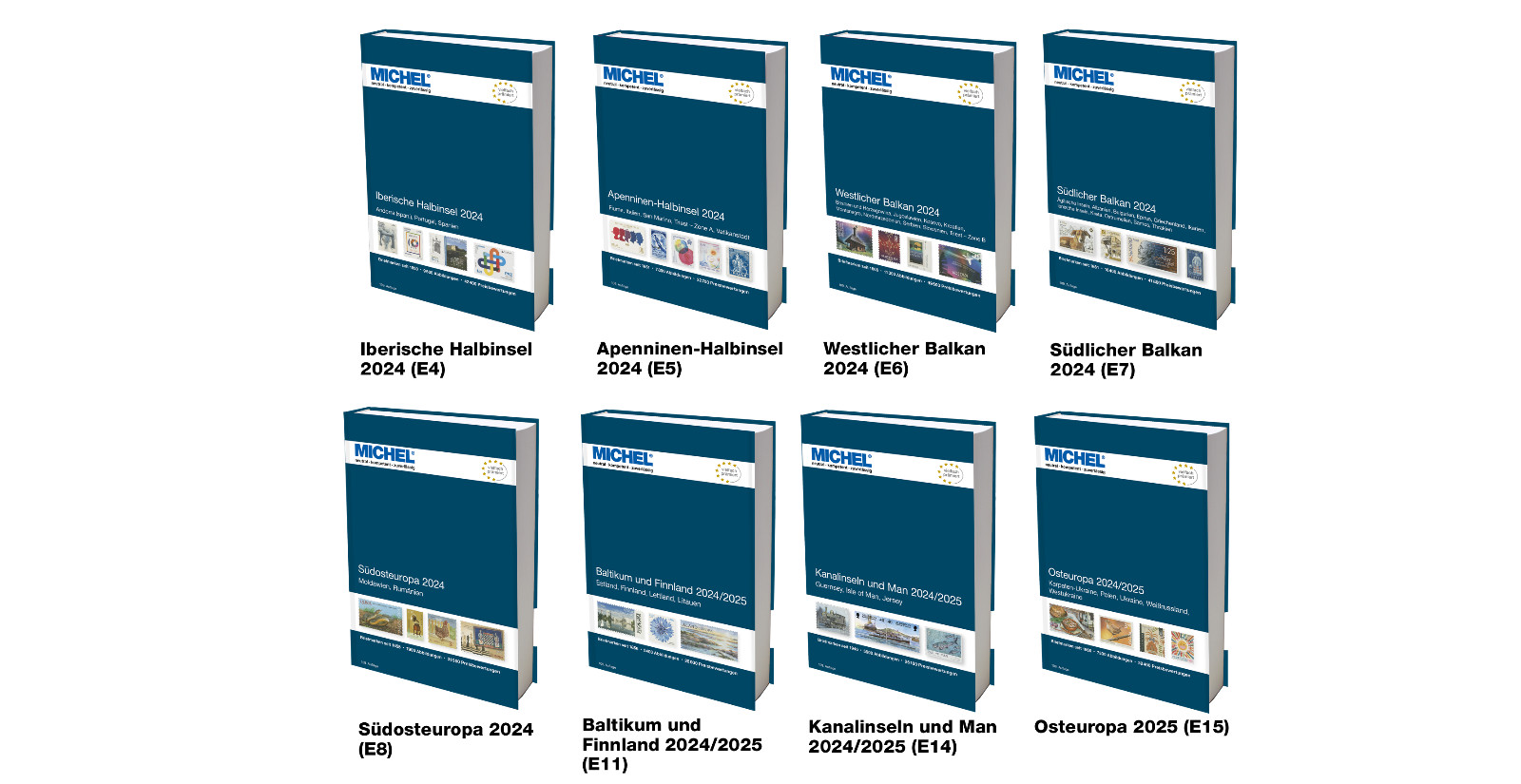MICHEL Stamps Catalogue Europe Set 2024 8 Volumes (4-8, 11, 14-15) NEW