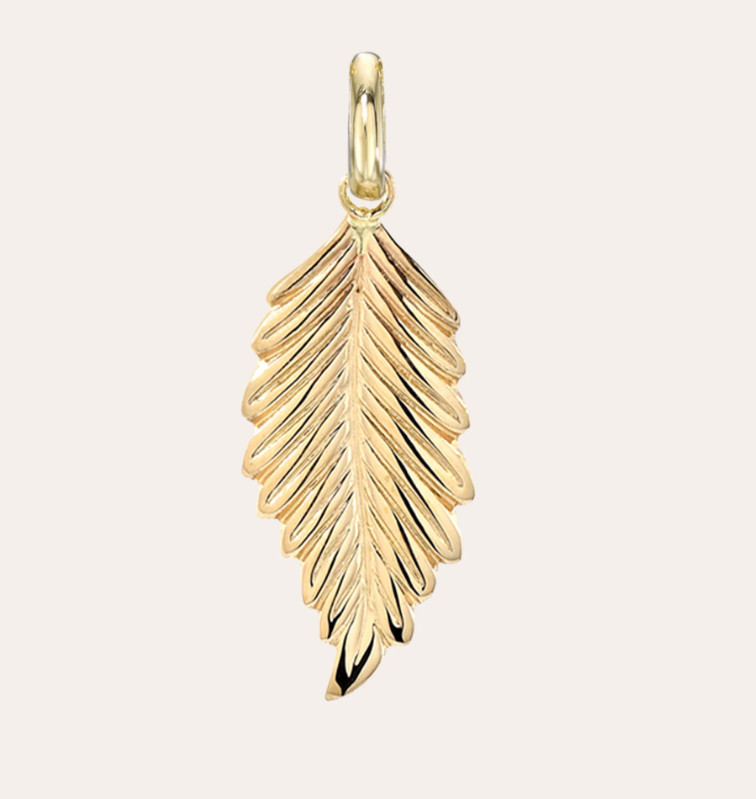14k Gold Leaf Pendant