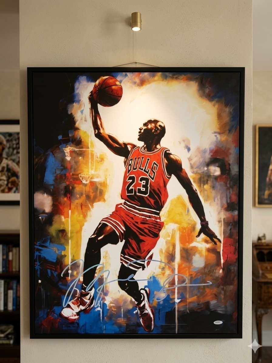 🔥 Hand Signed Michael Jordan 28x22 Framed Picture Certified TSA 3232317 COA 🔥 🔥 Hand Signed Michael Jordan 28x22 Framed Picture Certified TSA 3232317 COA 🔥