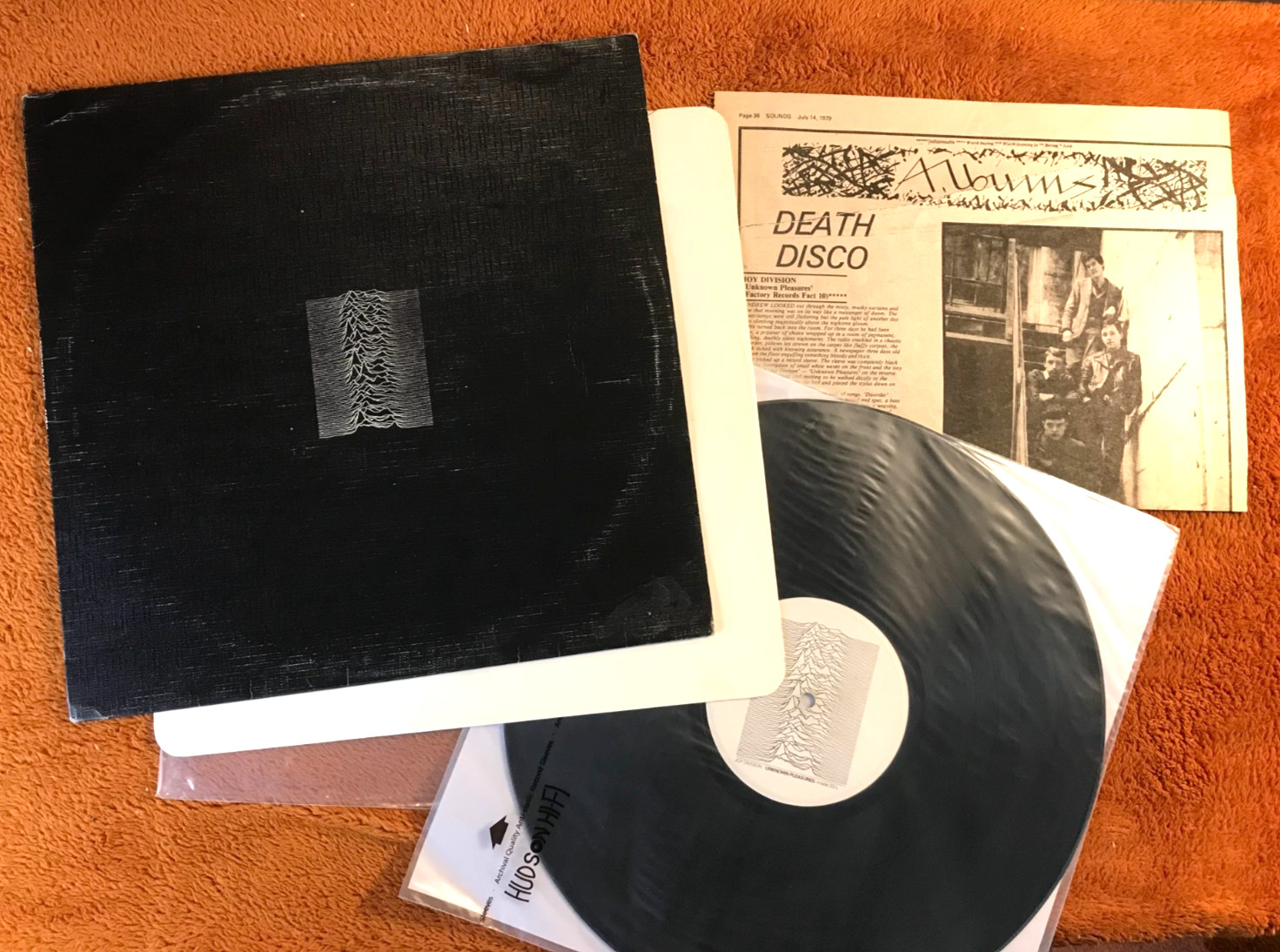 Joy Division Unknown Pleasures Vinyl LP Factory Records fact10 uk 1979 w/clippin