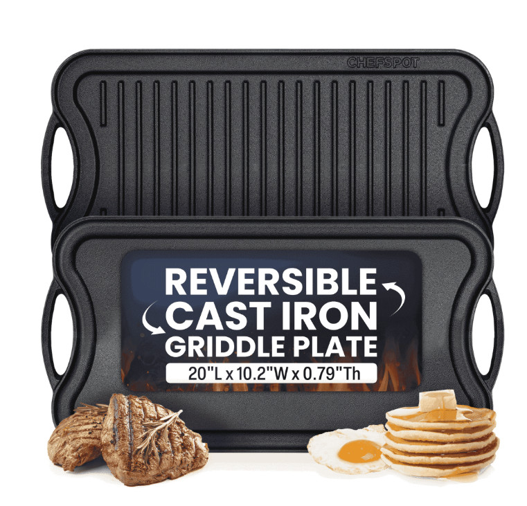 Plancha Parrilla Reversible Hierro Fundido 20\